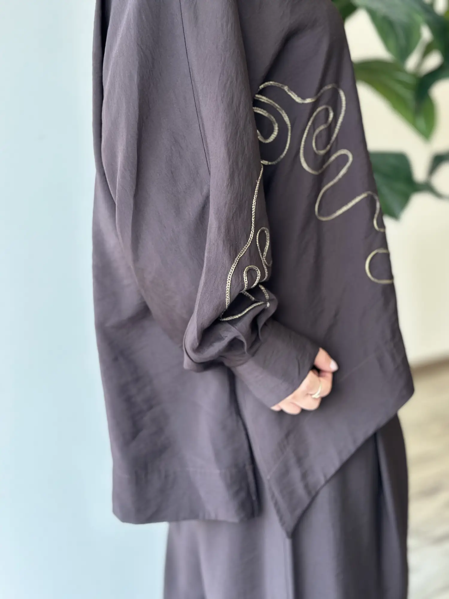 Almarwah İşleme Detaylı Gömlek Pantolon Takım 203102