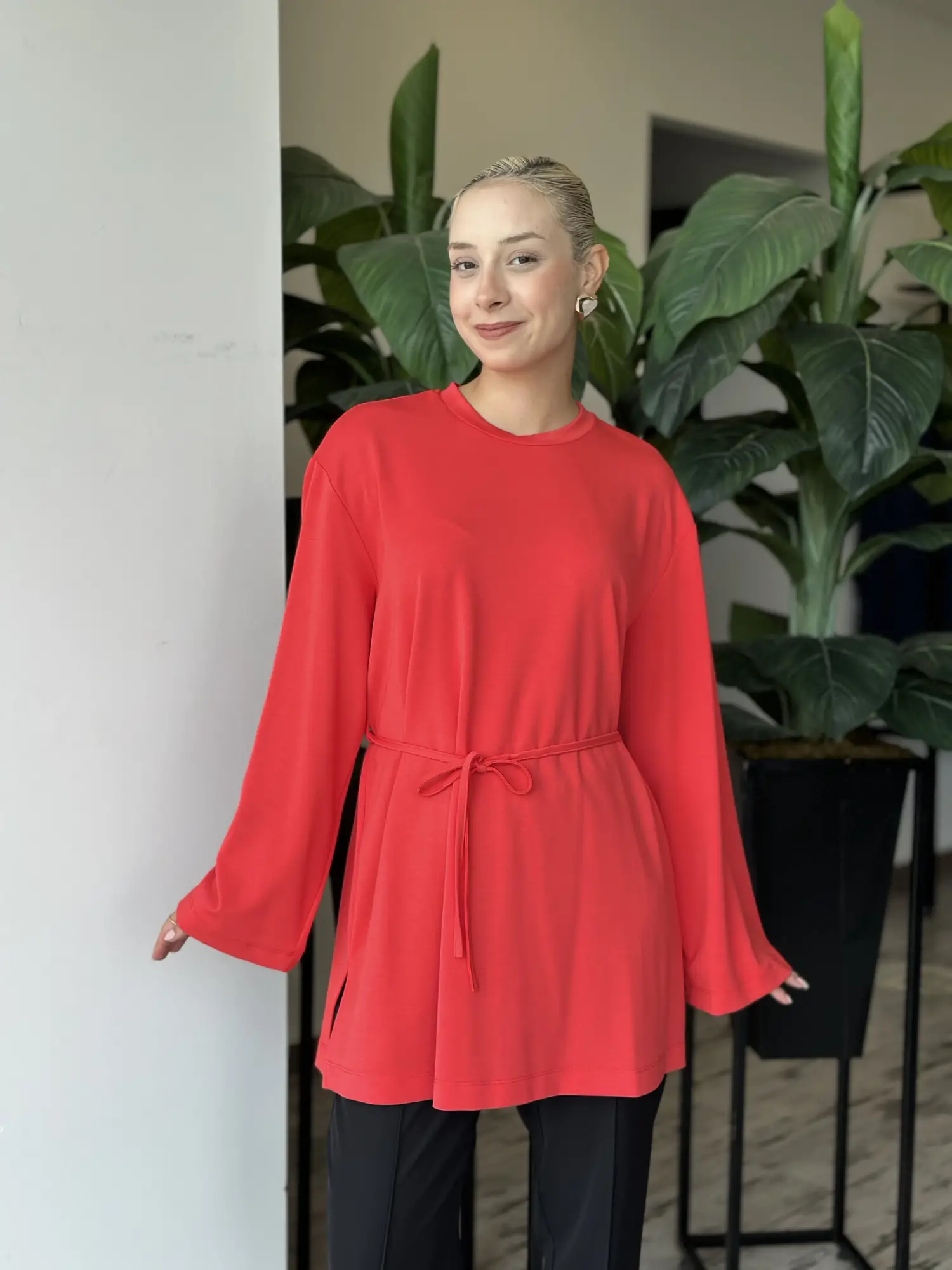 Kayra İp Kemerli Modal Sweatshirt KA31009