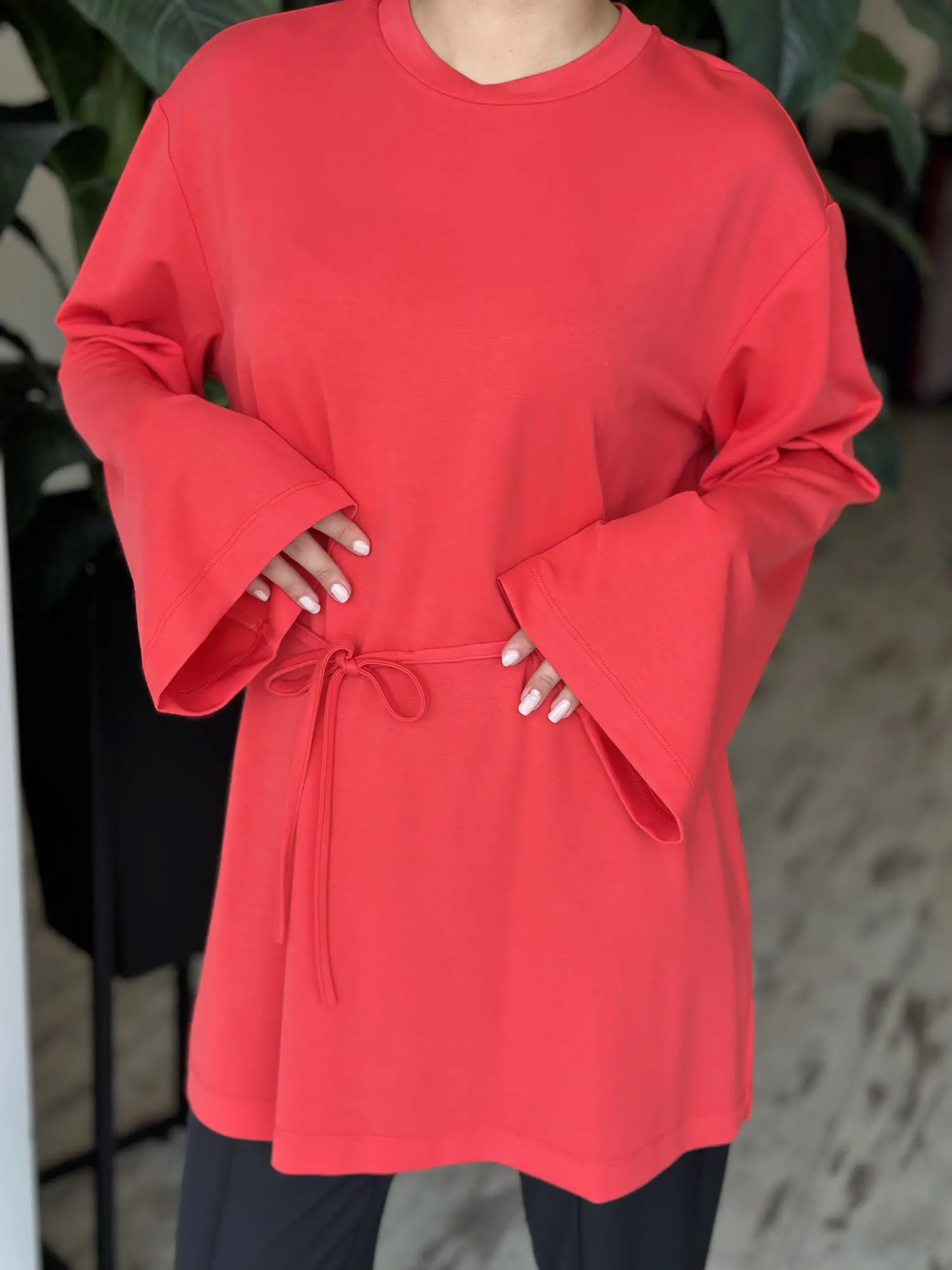 Kayra İp Kemerli Modal Sweatshirt KA31009
