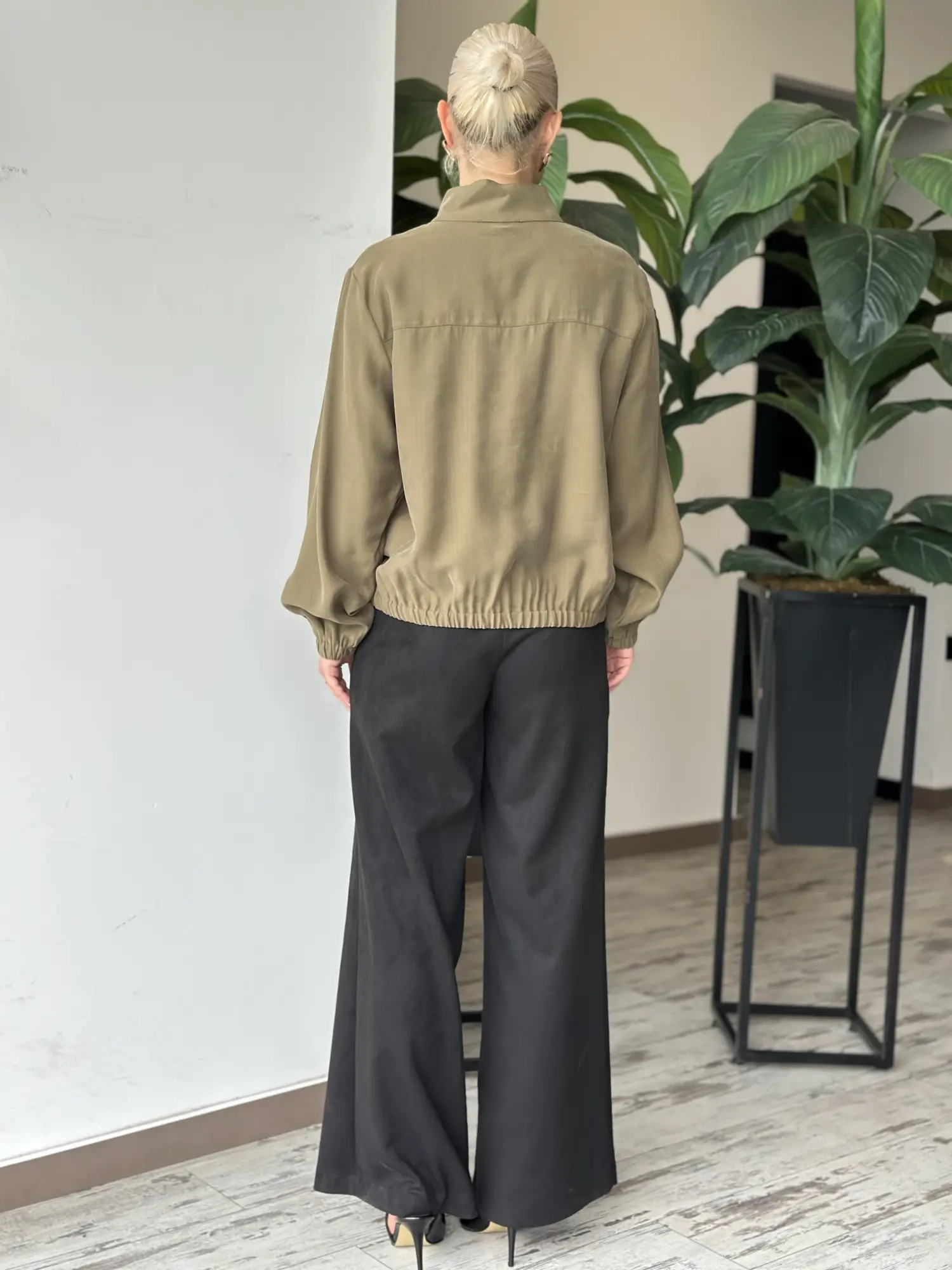 Kayra Dik Yaka Rayon Bluz KA11004