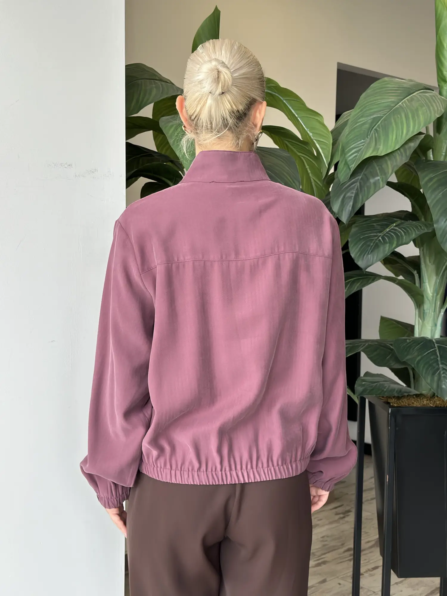 Kayra Dik Yaka Rayon Bluz KA11004