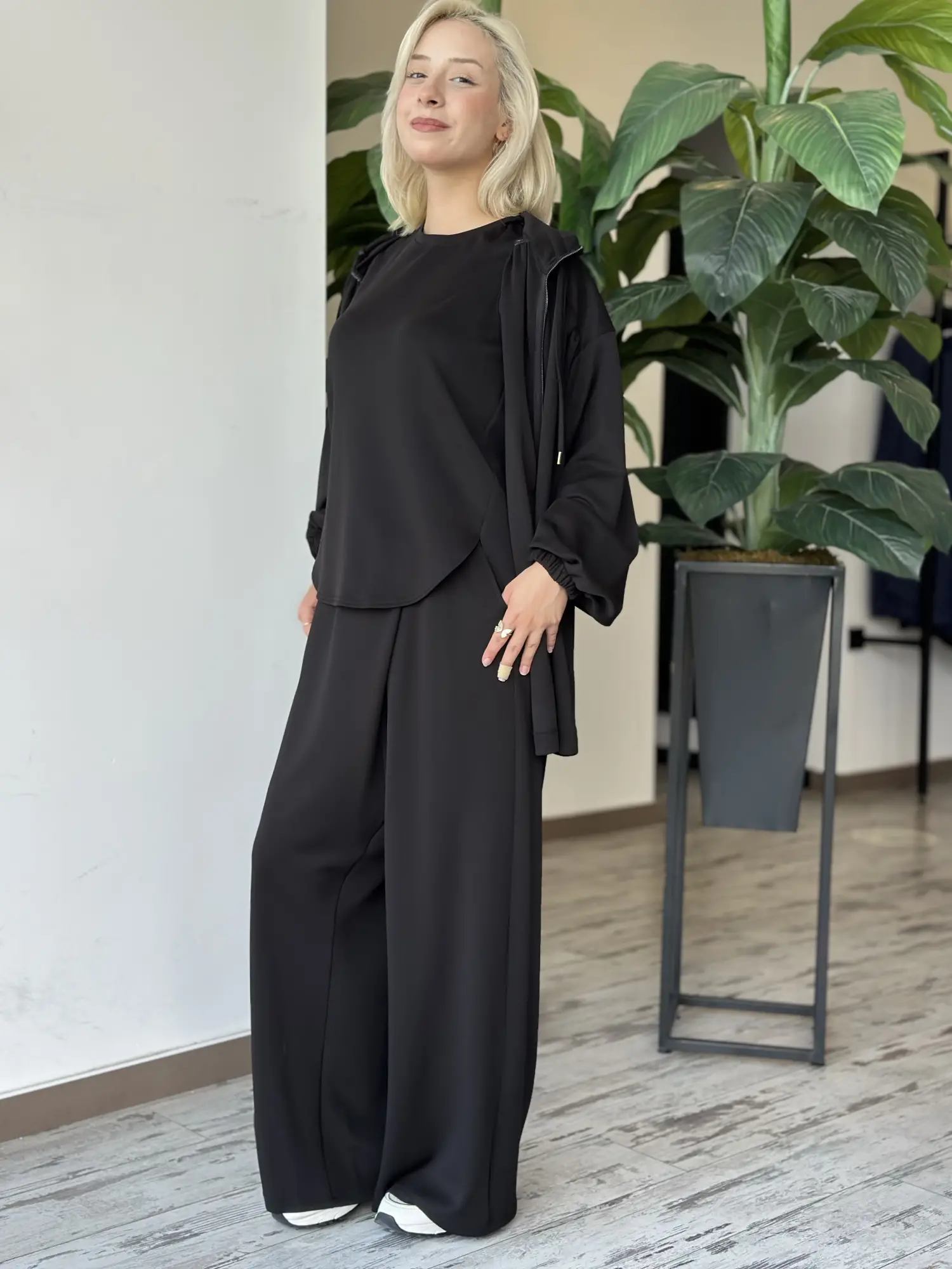 Almarwah Üçlü Kap Tunik Pantolon Takım 203078