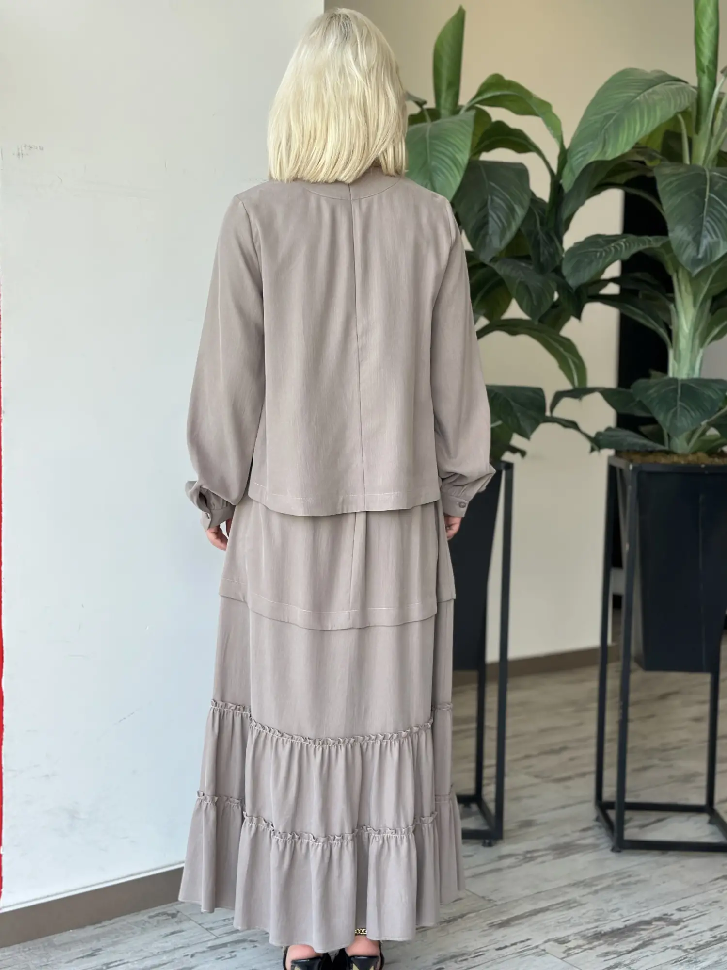 Almarwah Beli Lastikli Cepli Etek Bluz Takım 203025