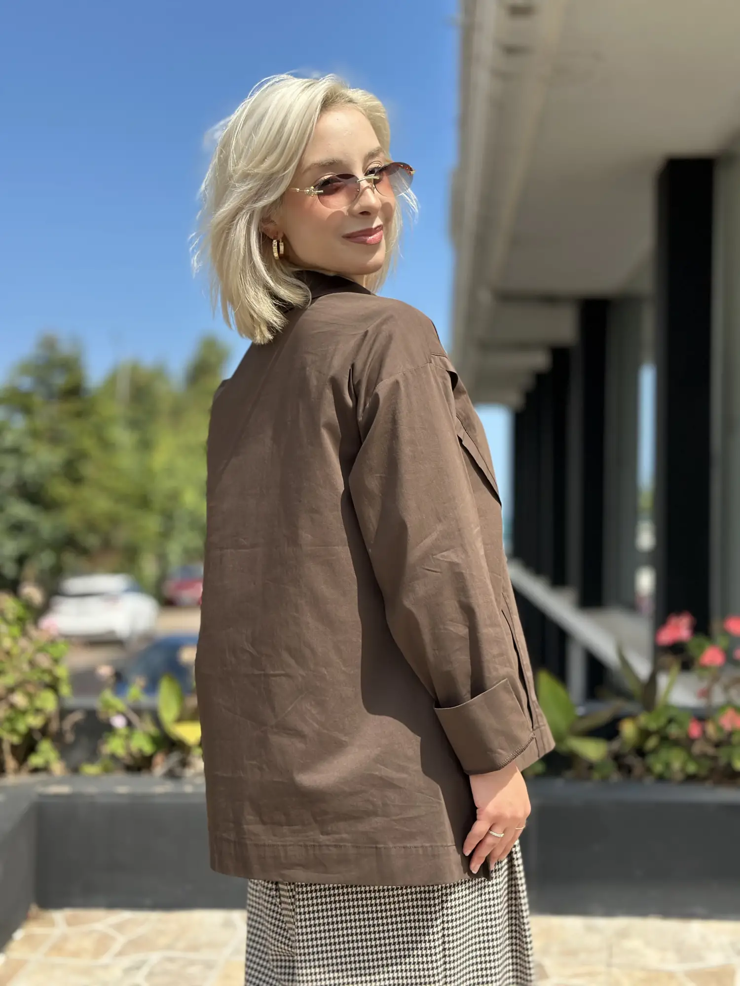 Almarwah A Kesim Asimetrik Poplin Gömlek 101033