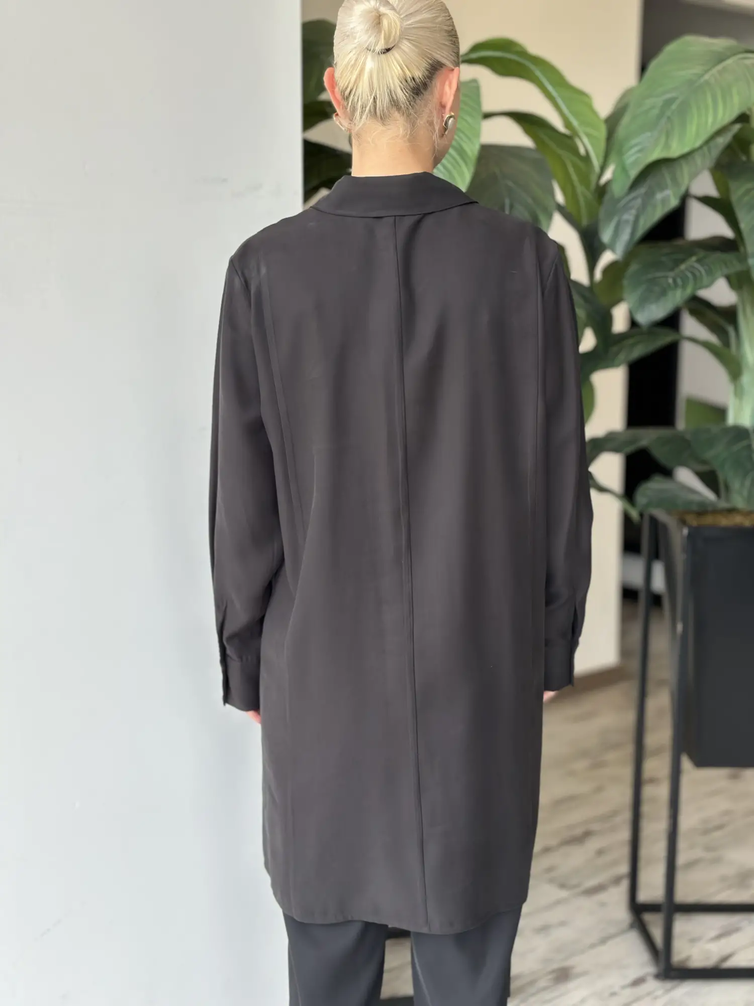 Kayra Boncuk İşlemeli Büyük Beden Rayon Tunik / Gömlek KA21015