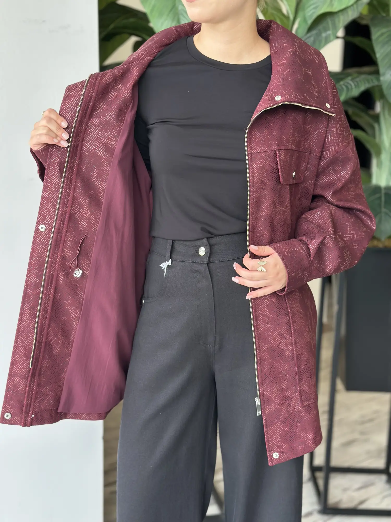 Kayra Jakarlı Fermuarlı Kap / Ceket KA24002