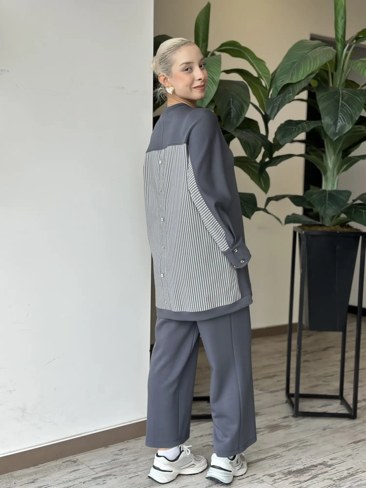 Kayra Sırt Detaylı Modal Tunik Pantolon Takım KA16022