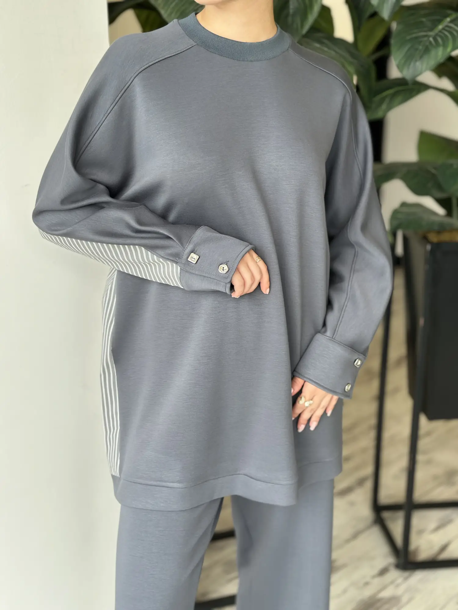 Kayra Sırt Detaylı Modal Tunik Pantolon Takım KA16022