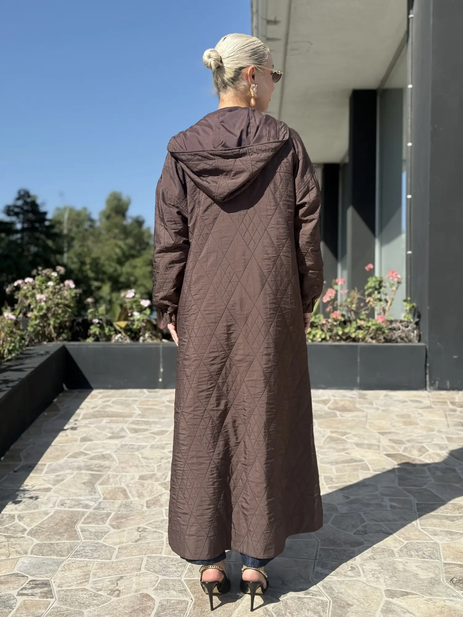 Kayra Kapüşonlu Kapitone Uzun Giyçık Kap KA25011