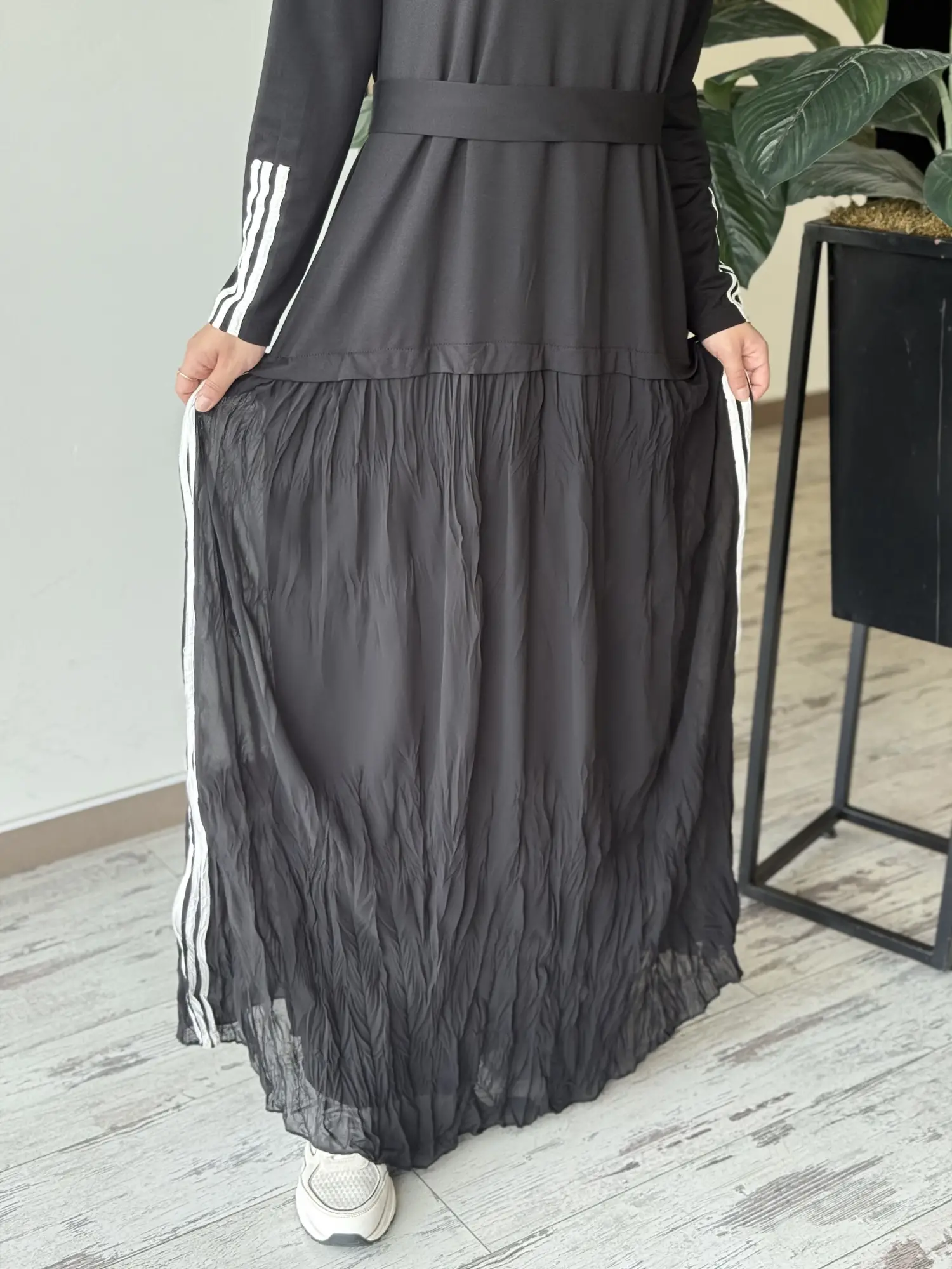 Almarwah Şifon ve Şerit Detaylı Elbise ALL5005