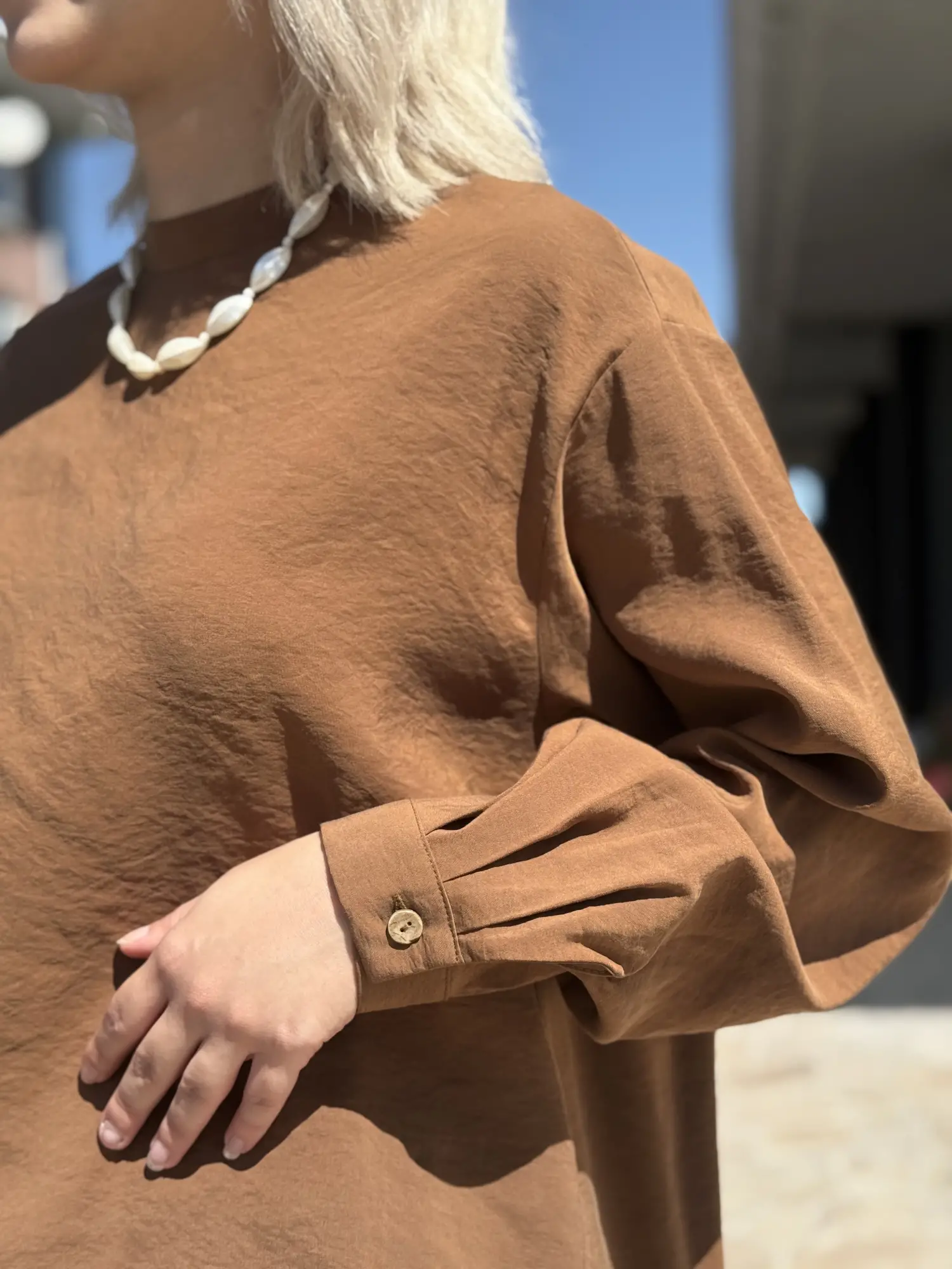 Almarwah Sırt Düğme Detaylı Tunik Pantolon Takım 203038