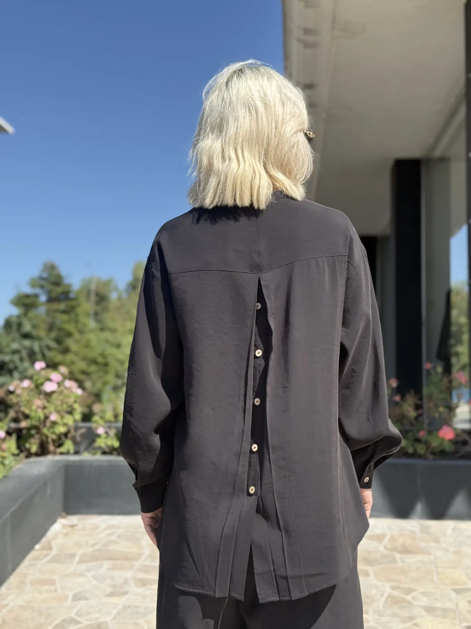 Almarwah Sırt Düğme Detaylı Tunik Pantolon Takım 203038