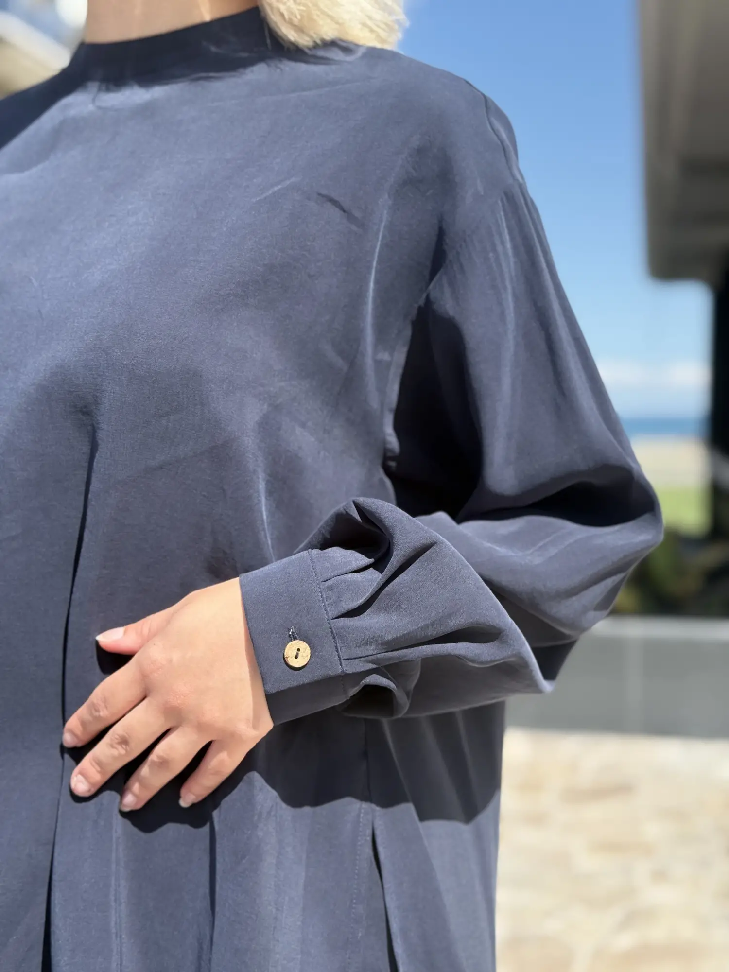Almarwah Sırt Düğme Detaylı Tunik Pantolon Takım 203038