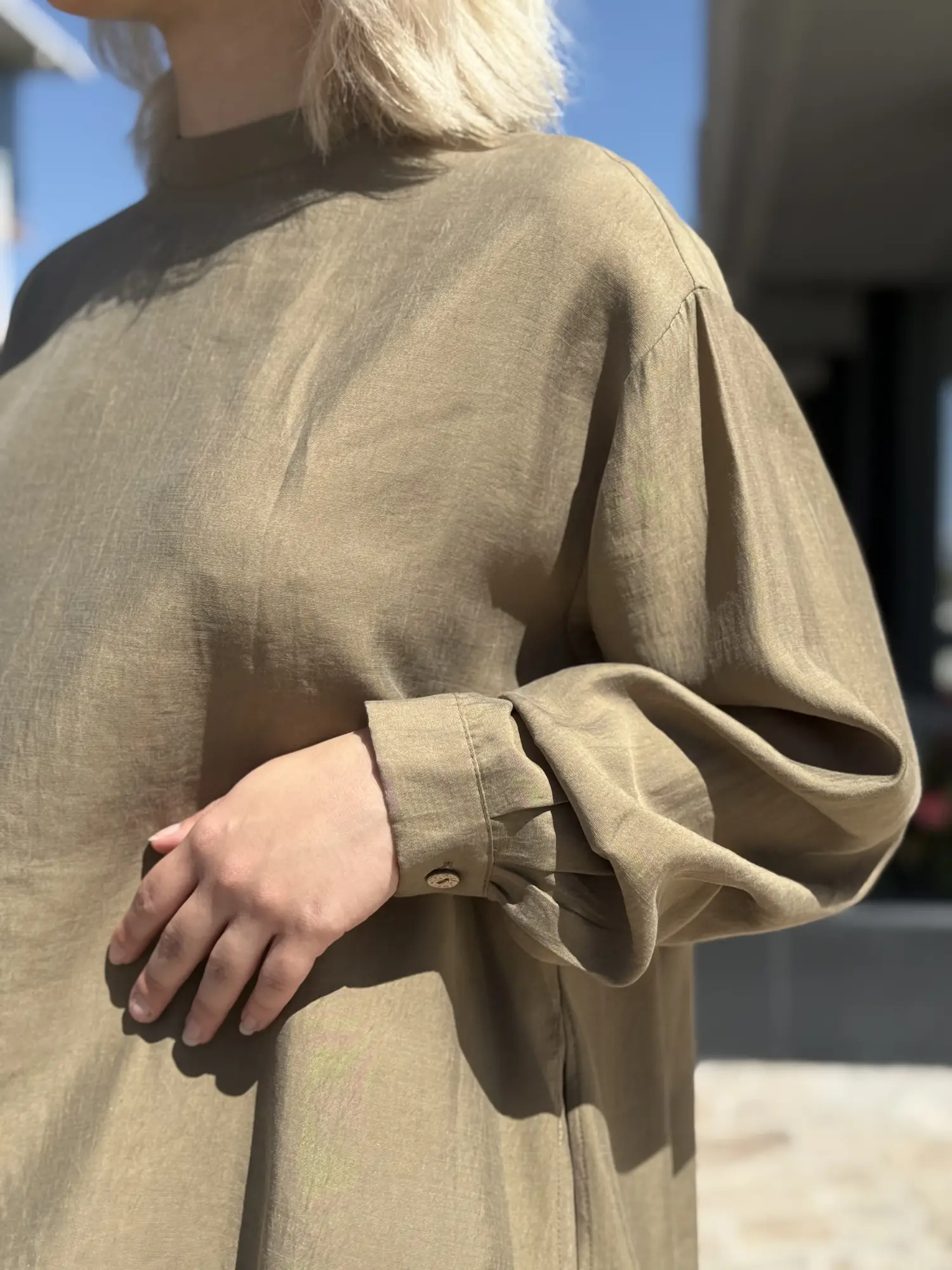 Almarwah Sırt Düğme Detaylı Tunik Pantolon Takım 203038