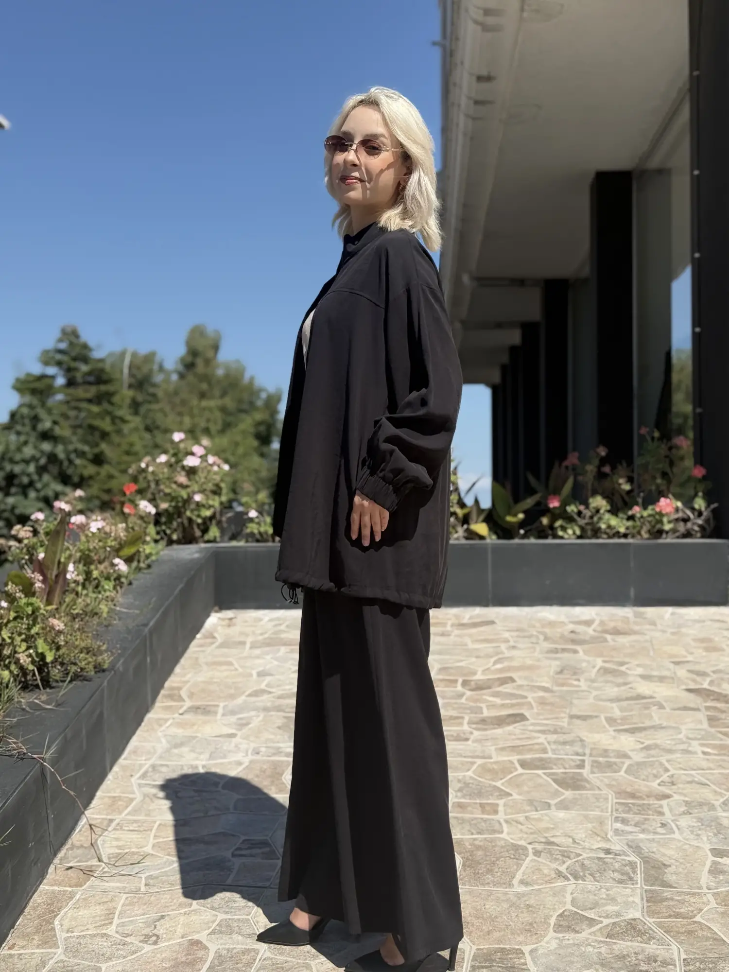 Almarwah Fermuarlı Modal Üçlü Kap Tunik Pantolon Takım 203076