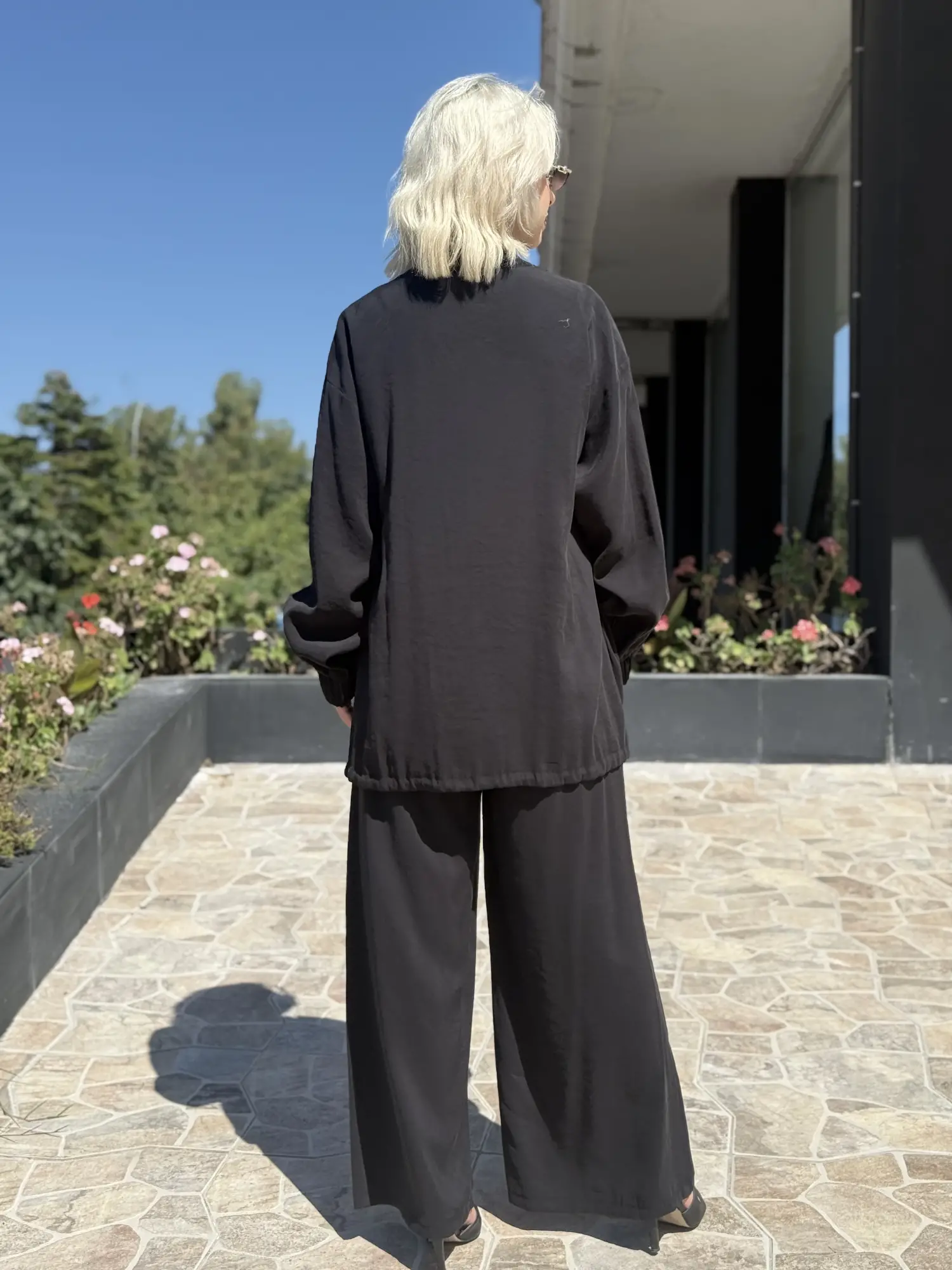 Almarwah Fermuarlı Modal Üçlü Kap Tunik Pantolon Takım 203076