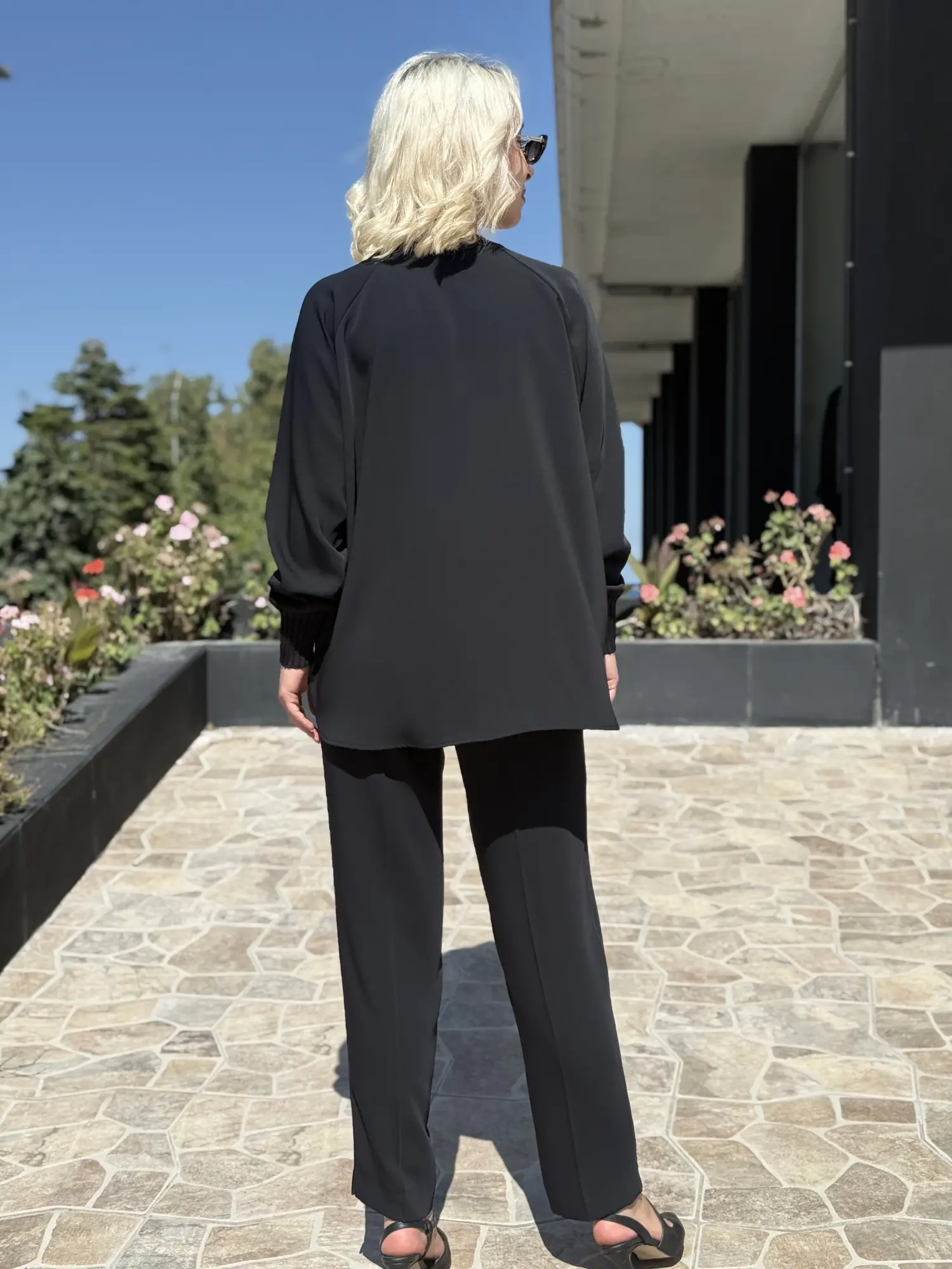 Ghisa Önü Drape Triko Detaylı Ribanalı Krep Tunik G4469K