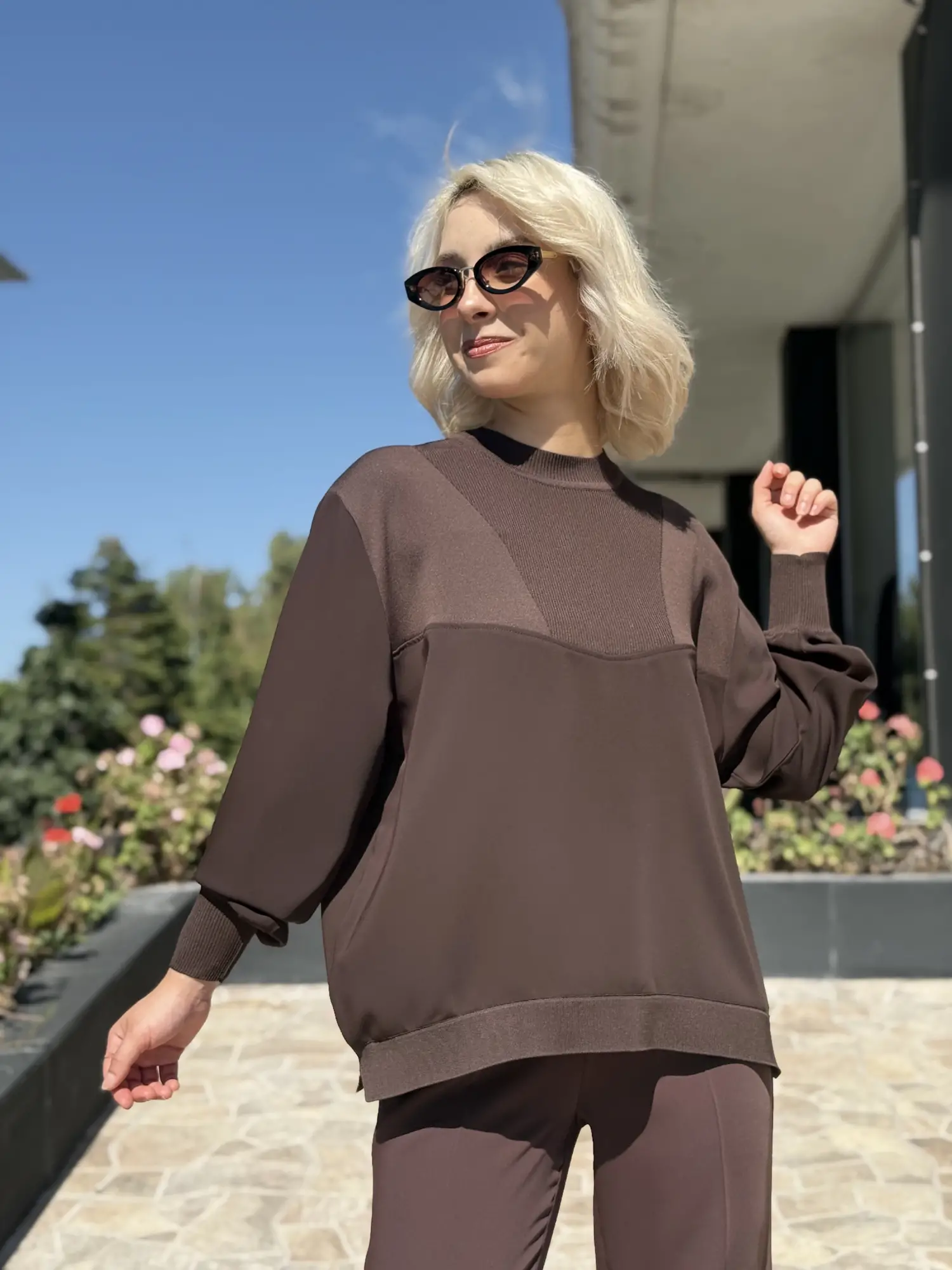 Ghisa Omzu Triko Detaylı Ribanalı Bluz G4467K
