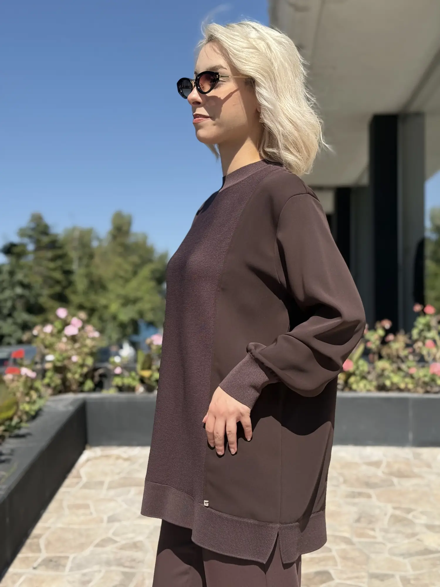 Ghisa Önü Triko Detaylı Ribanalı Tunik G4477K