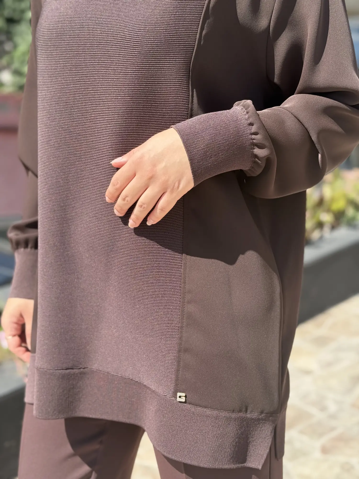 Ghisa Önü Triko Detaylı Ribanalı Tunik G4477K