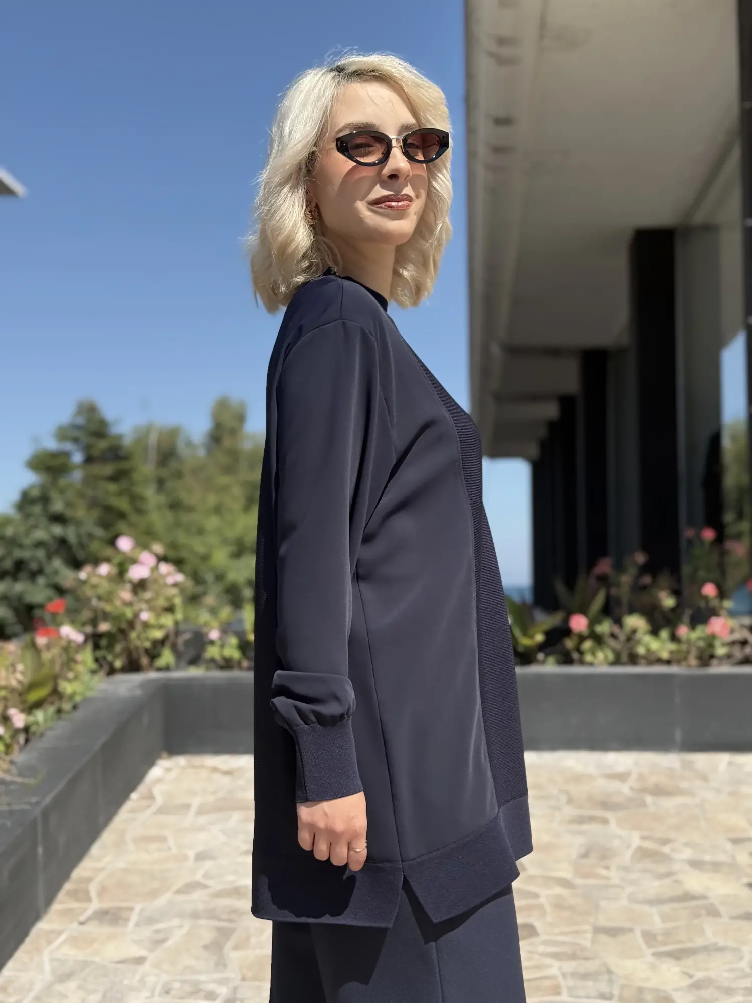 Ghisa Önü Triko Detaylı Ribanalı Tunik G4477K