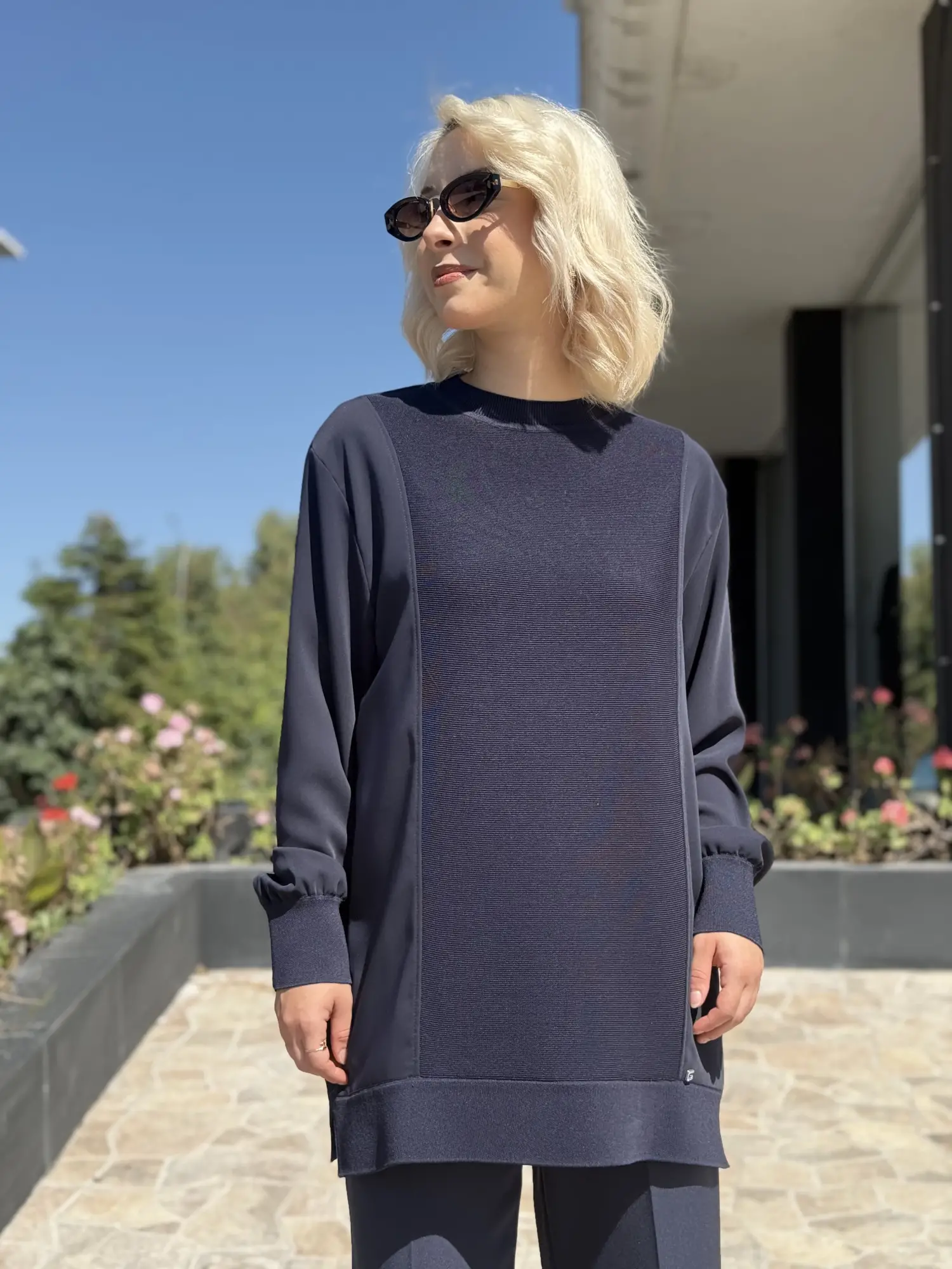 Ghisa Önü Triko Detaylı Ribanalı Tunik G4477K