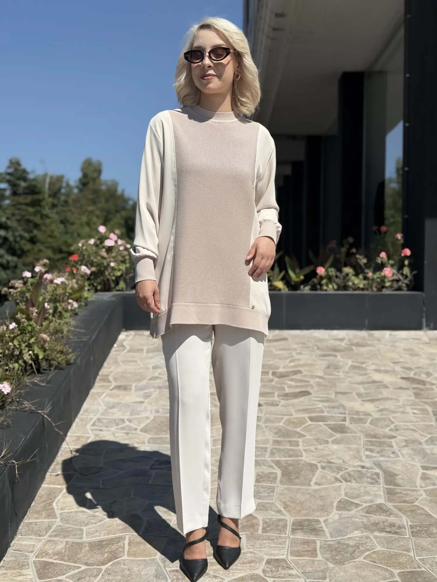 Ghisa Önü Triko Detaylı Ribanalı Tunik G4477K