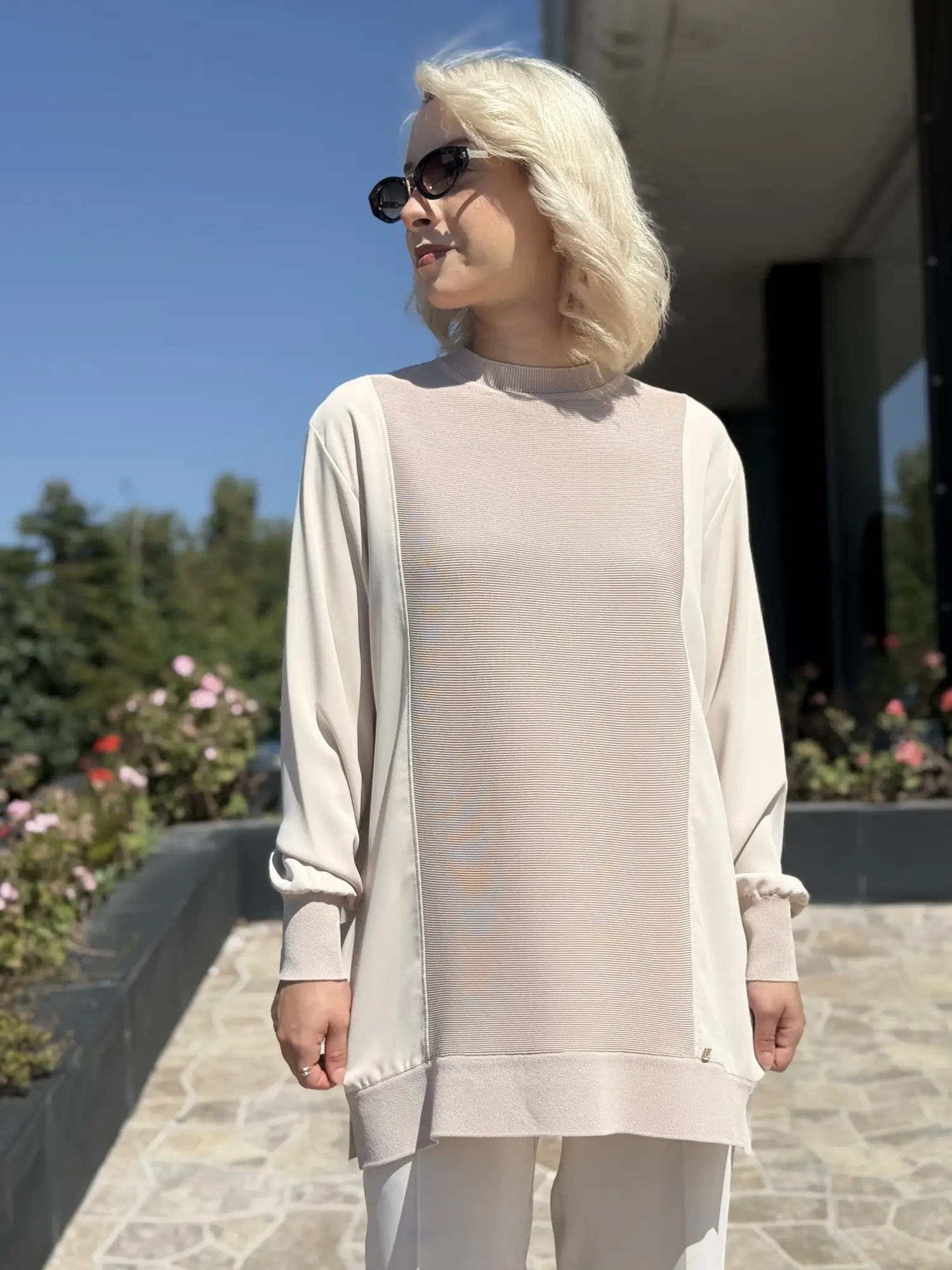 Ghisa Önü Triko Detaylı Ribanalı Tunik G4477K