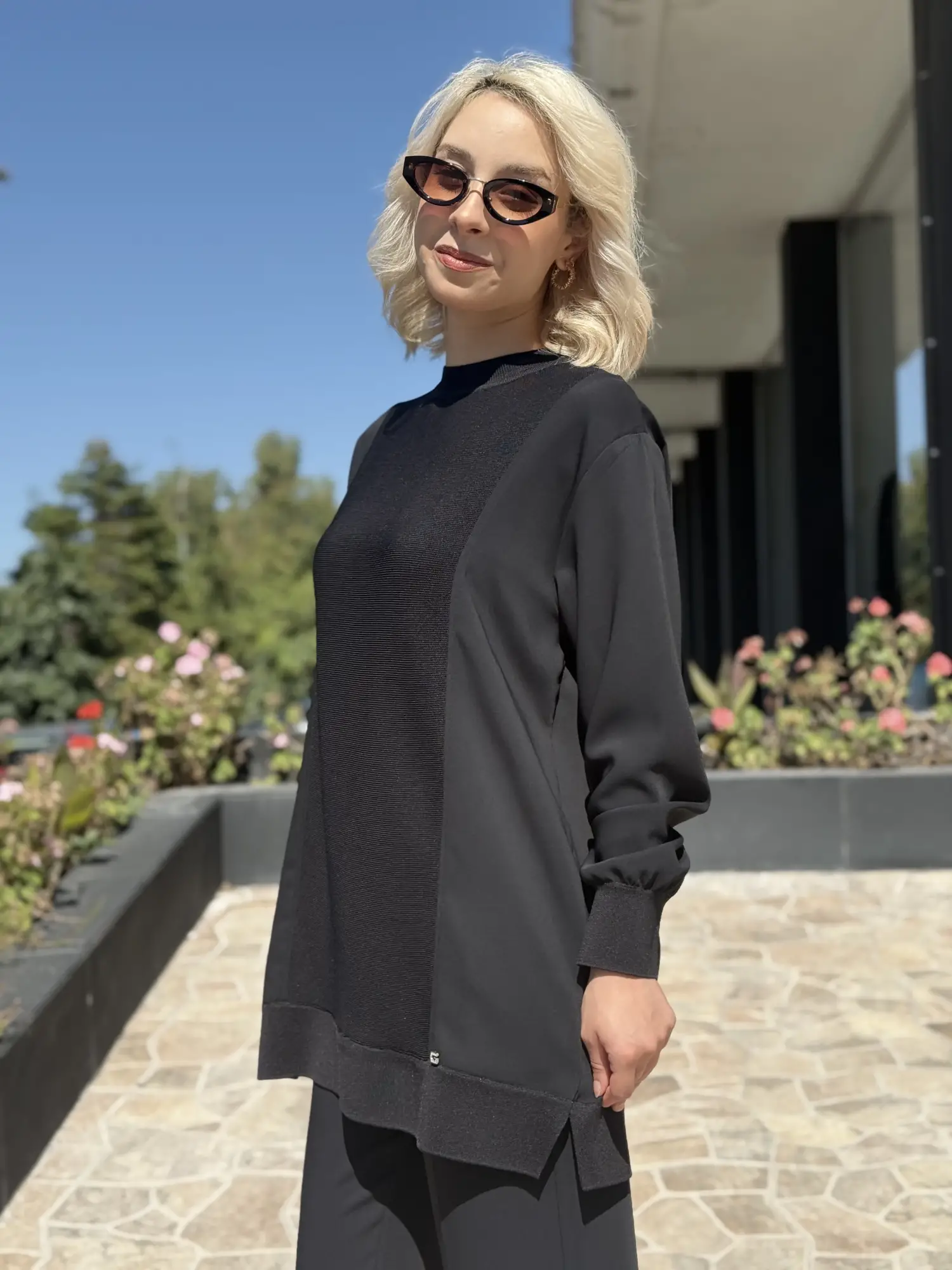 Ghisa Önü Triko Detaylı Ribanalı Tunik G4477K