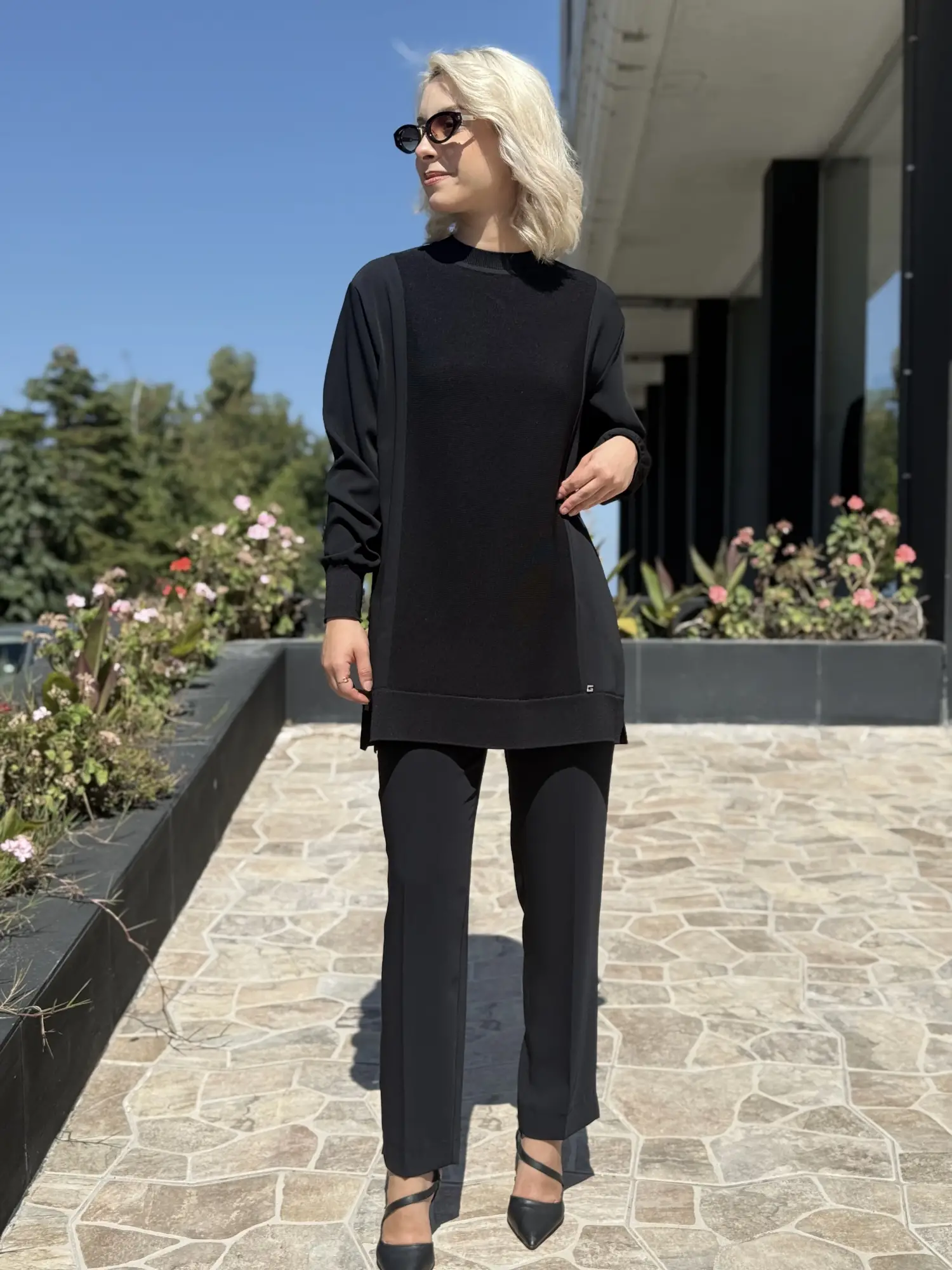 Ghisa Önü Triko Detaylı Ribanalı Tunik G4477K
