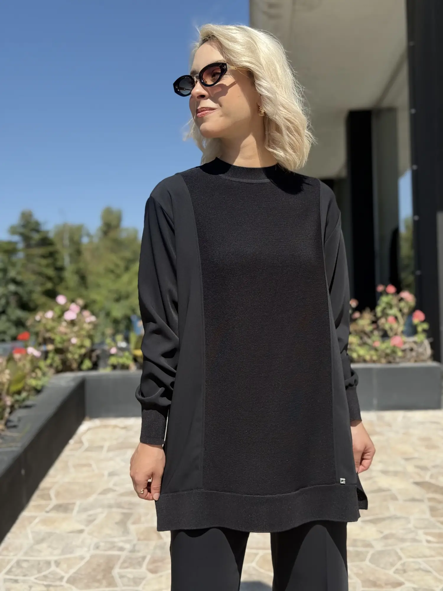 Ghisa Önü Triko Detaylı Ribanalı Tunik G4477K
