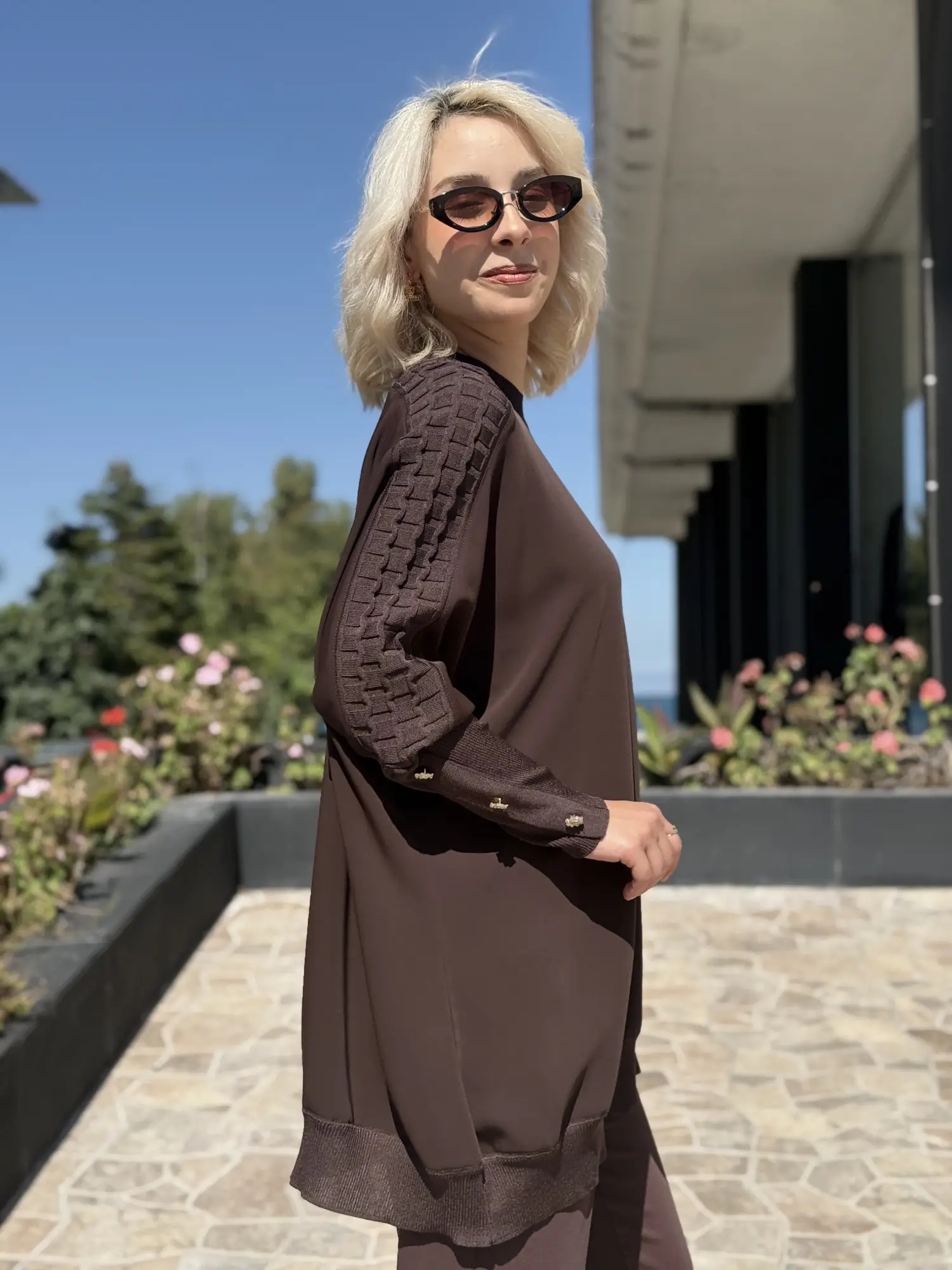 Ghisa Triko Detaylı Ribanalı Krep Tunik G4492K