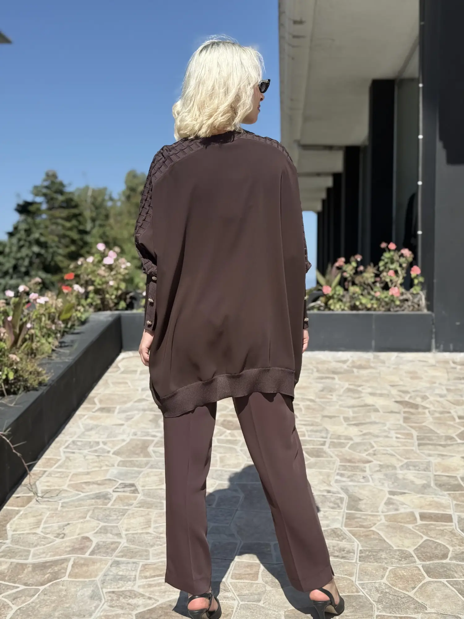 Ghisa Triko Detaylı Ribanalı Krep Tunik G4492K