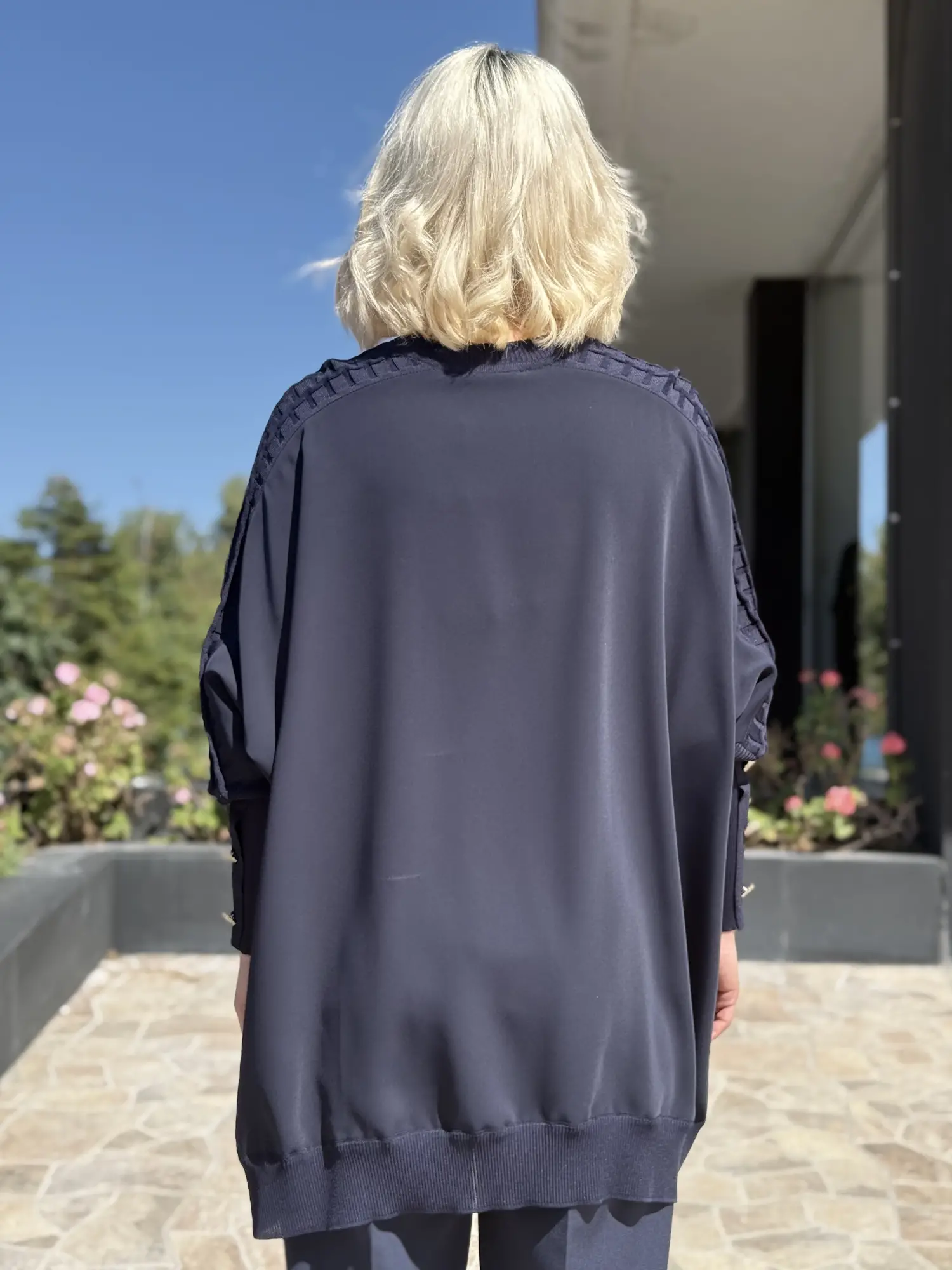 Ghisa Triko Detaylı Ribanalı Krep Tunik G4492K