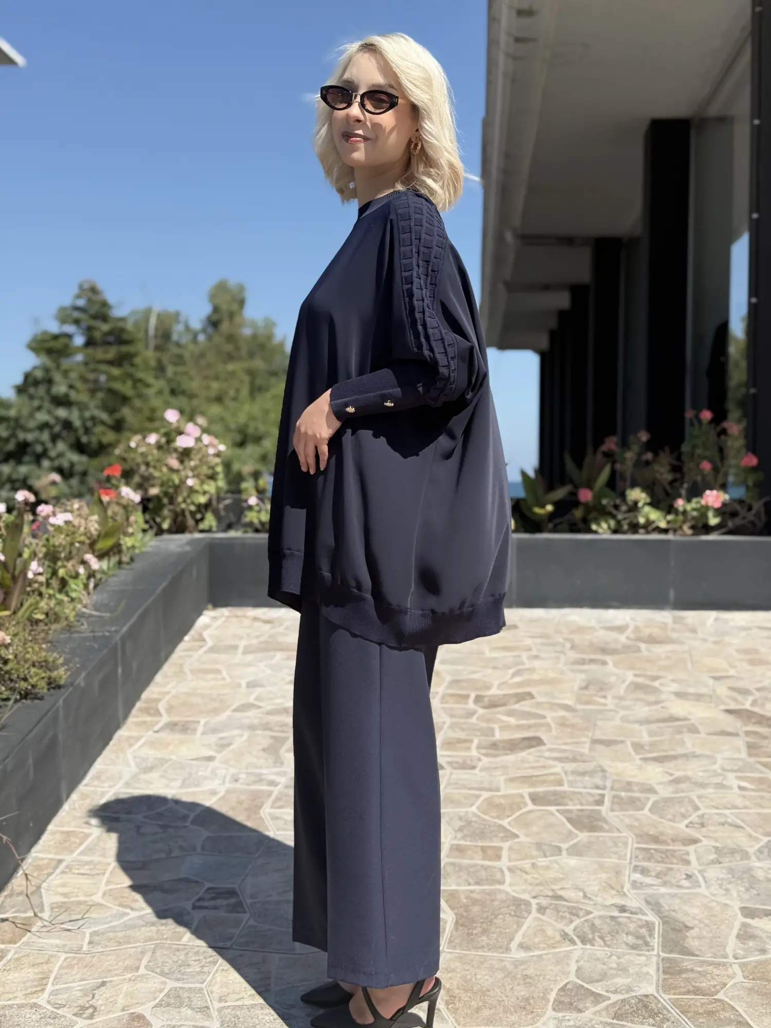 Ghisa Triko Detaylı Ribanalı Krep Tunik G4492K