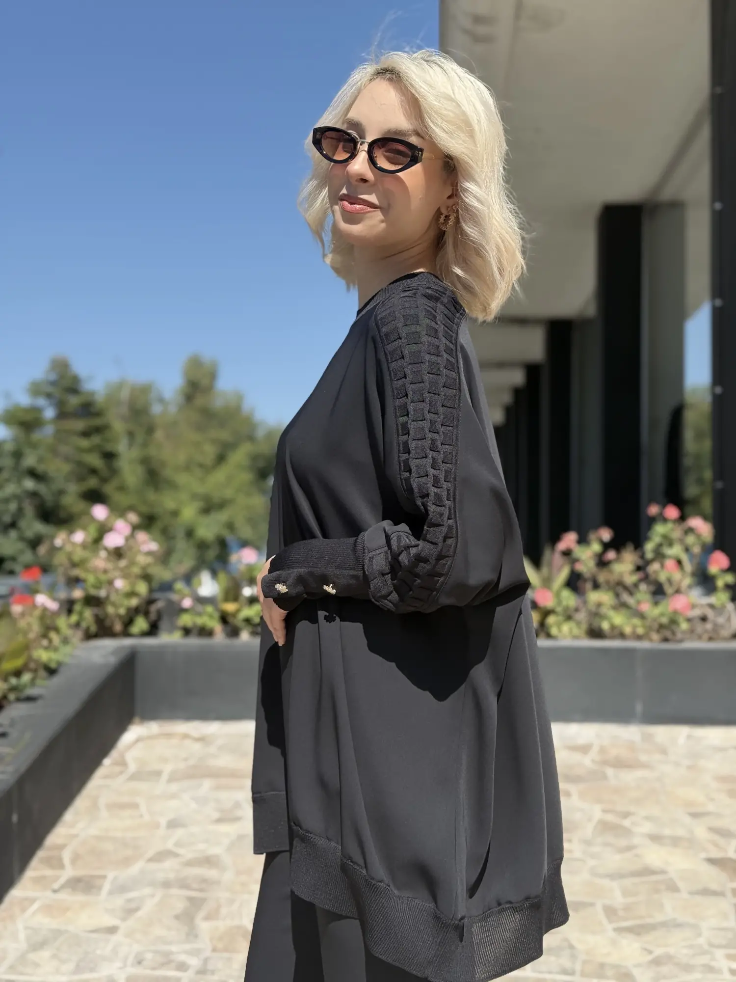 Ghisa Triko Detaylı Ribanalı Krep Tunik G4492K