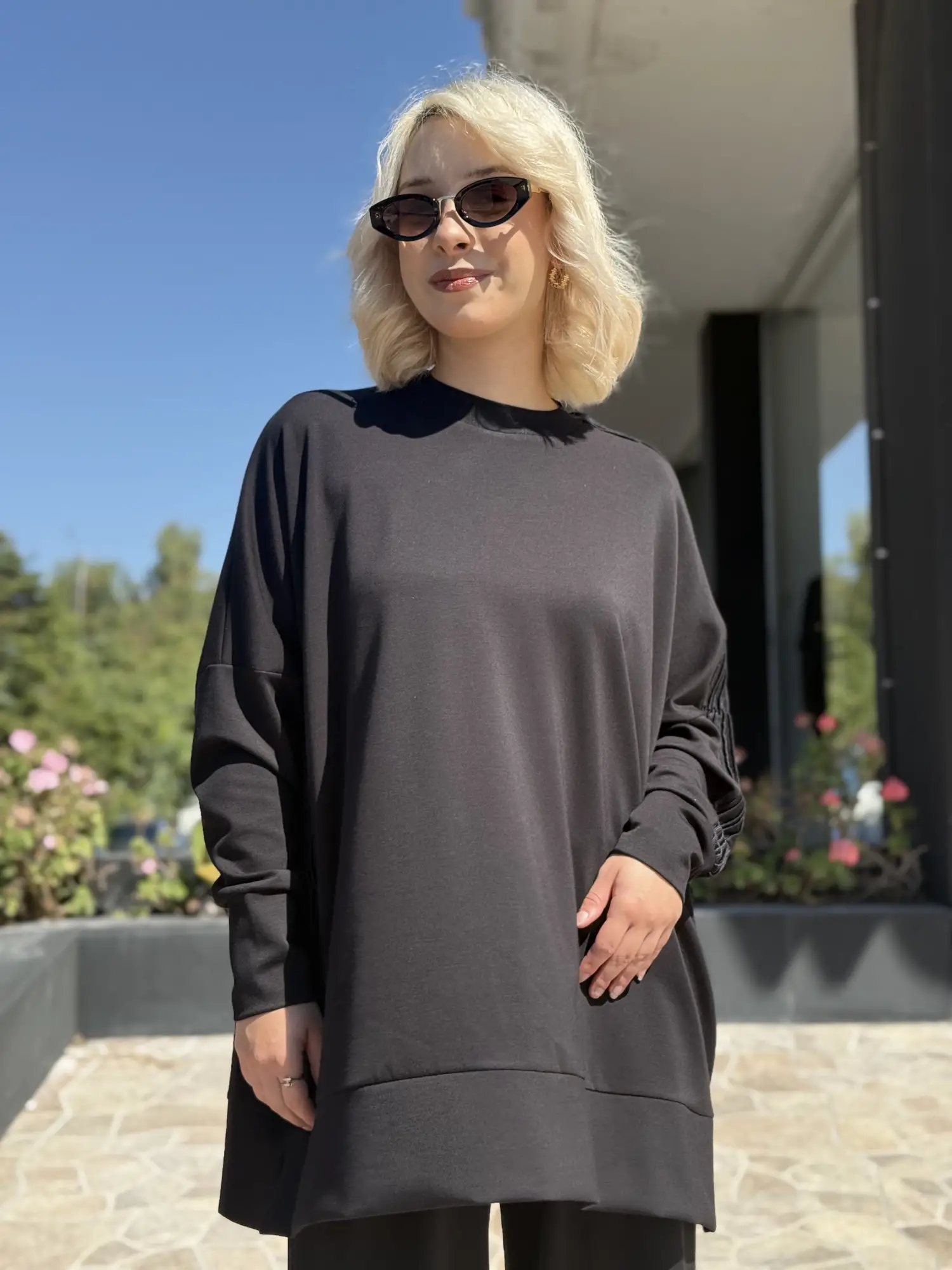 Ghisa Triko Detaylı Tunik Pantolon Takım G9201