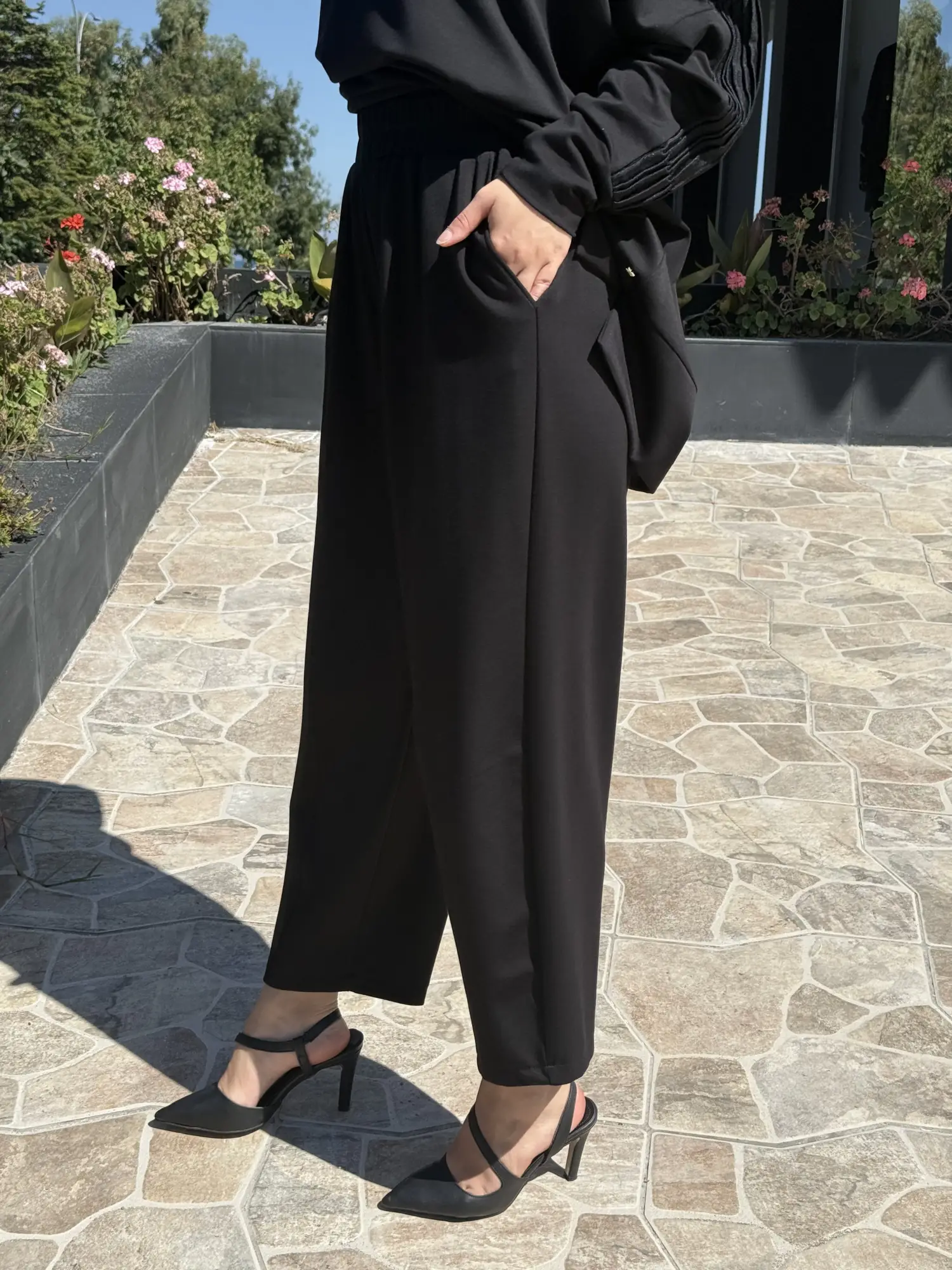 Ghisa Triko Detaylı Tunik Pantolon Takım G9201