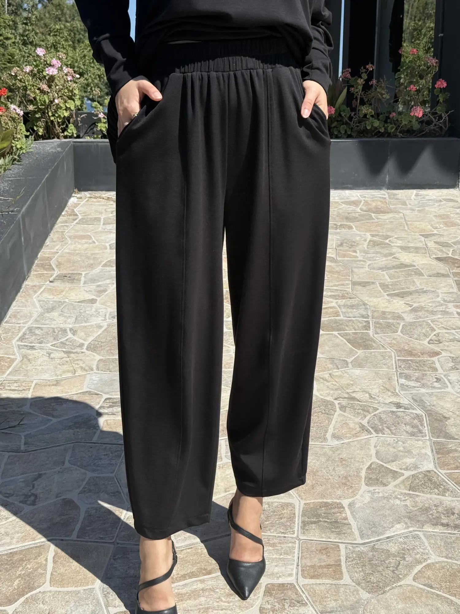 Ghisa Triko Detaylı Tunik Pantolon Takım G9201