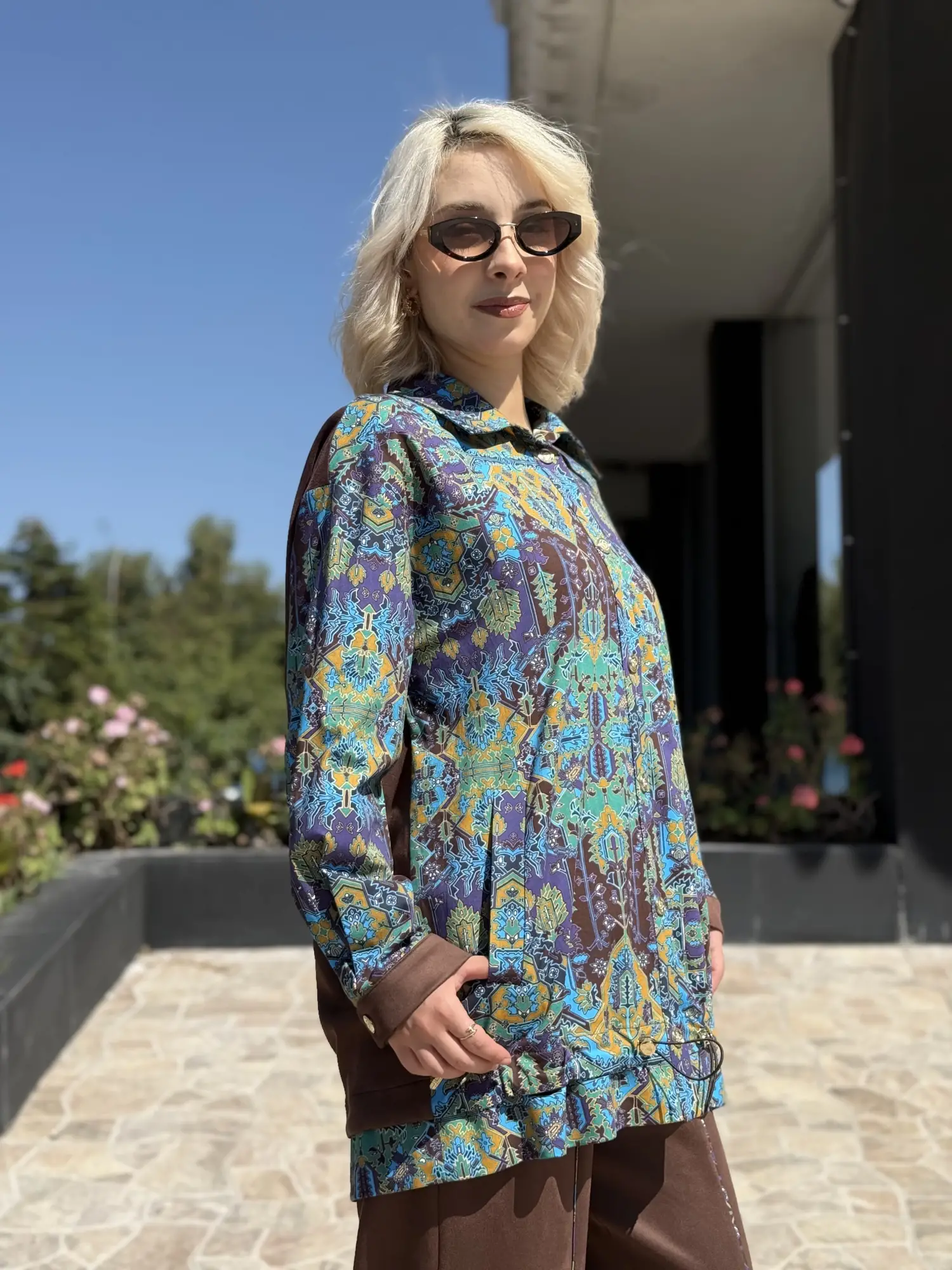 Ghisa Etnik Desenli Biye Detaylı Ceket Pantolon Takım G9206