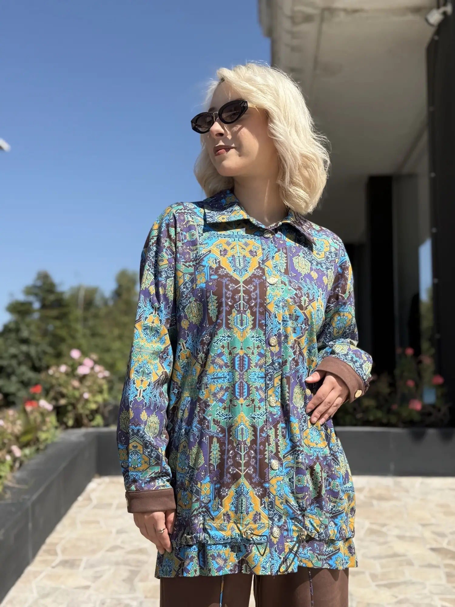 Ghisa Etnik Desenli Biye Detaylı Ceket Pantolon Takım G9206