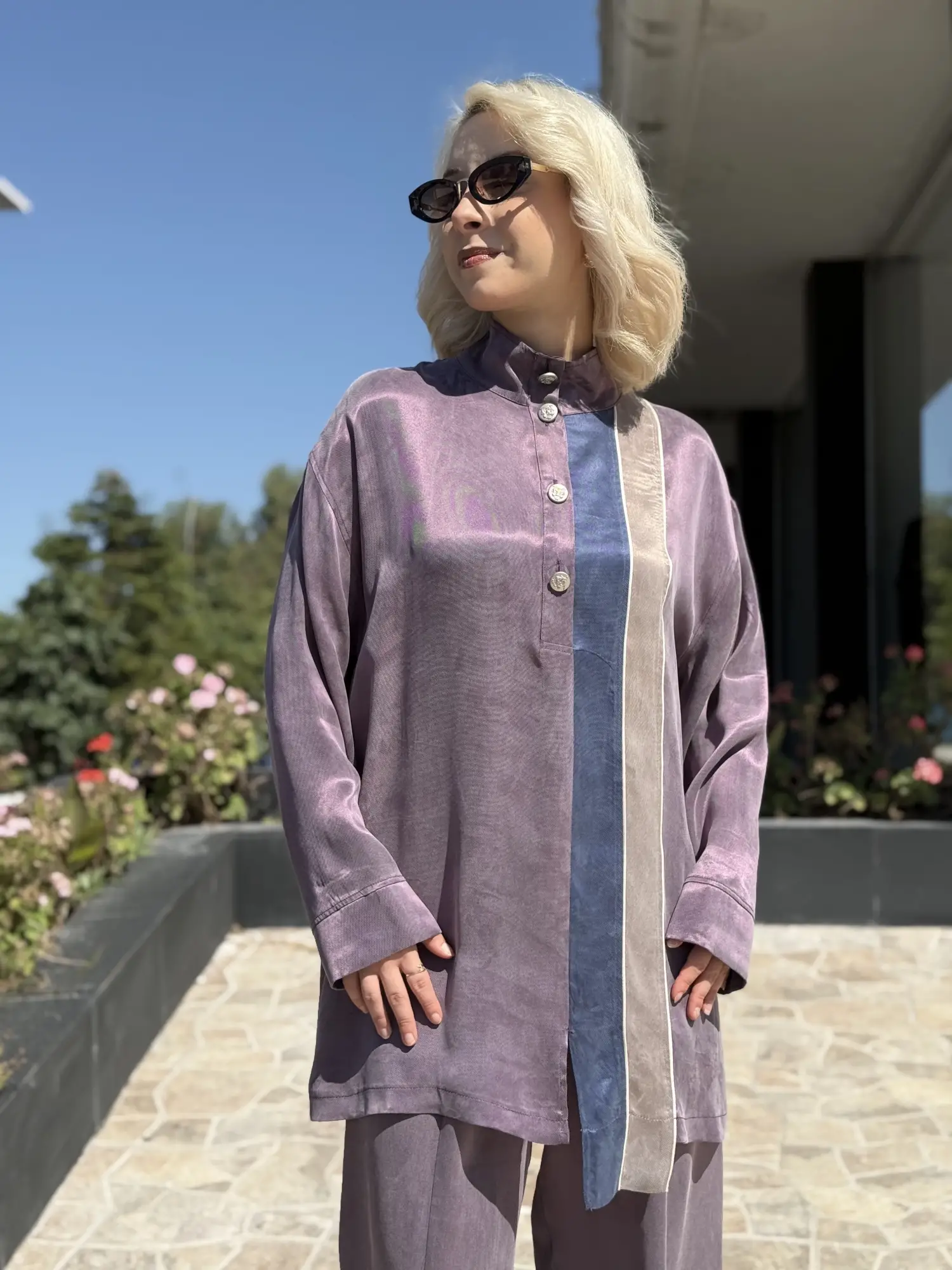 Ghisa Renk Kombinli Tunik Pantolon Takım G9412