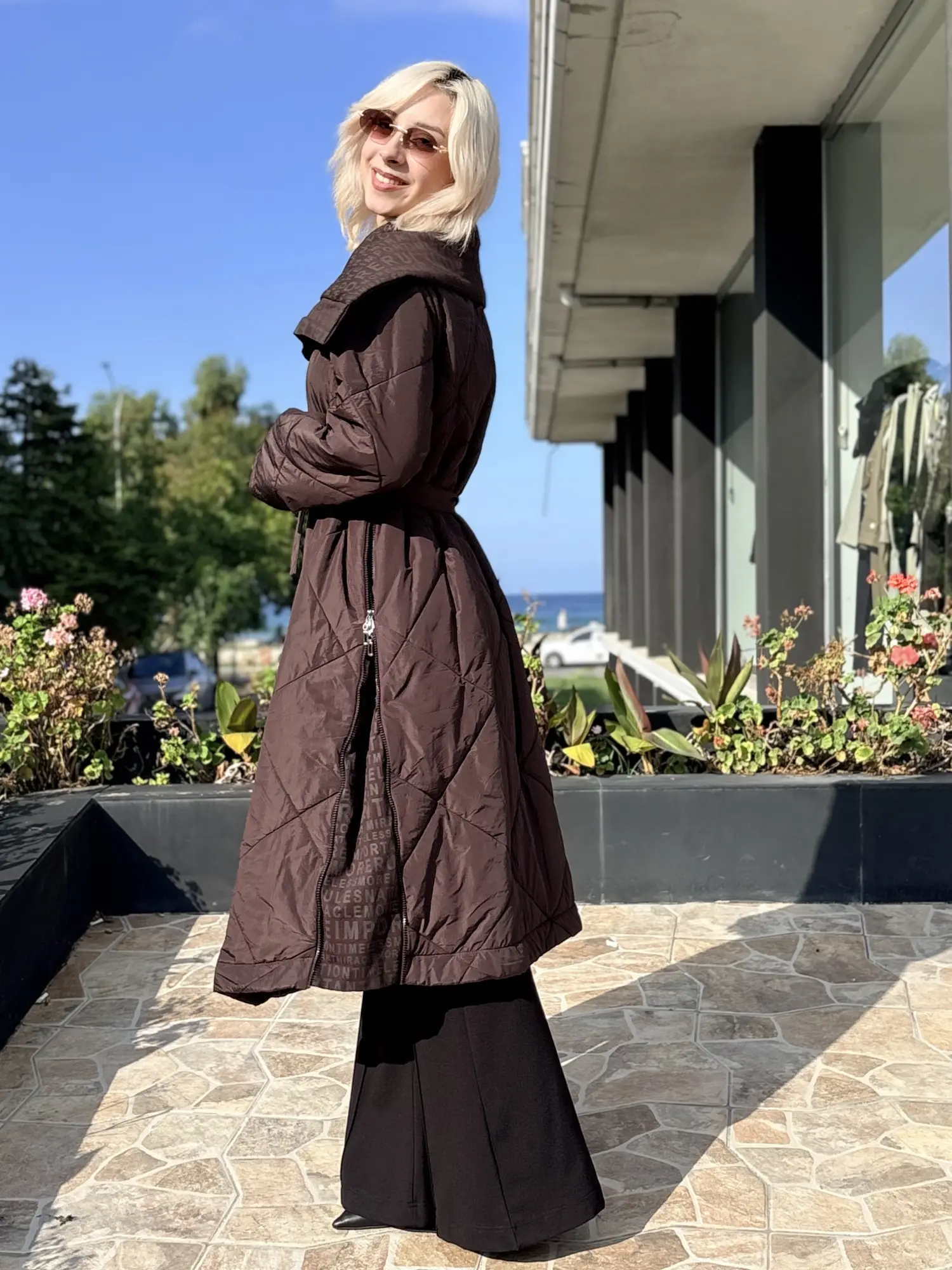 Misswhence Fermuar ve Dikiş Detaylı Şişme Mont 40536
