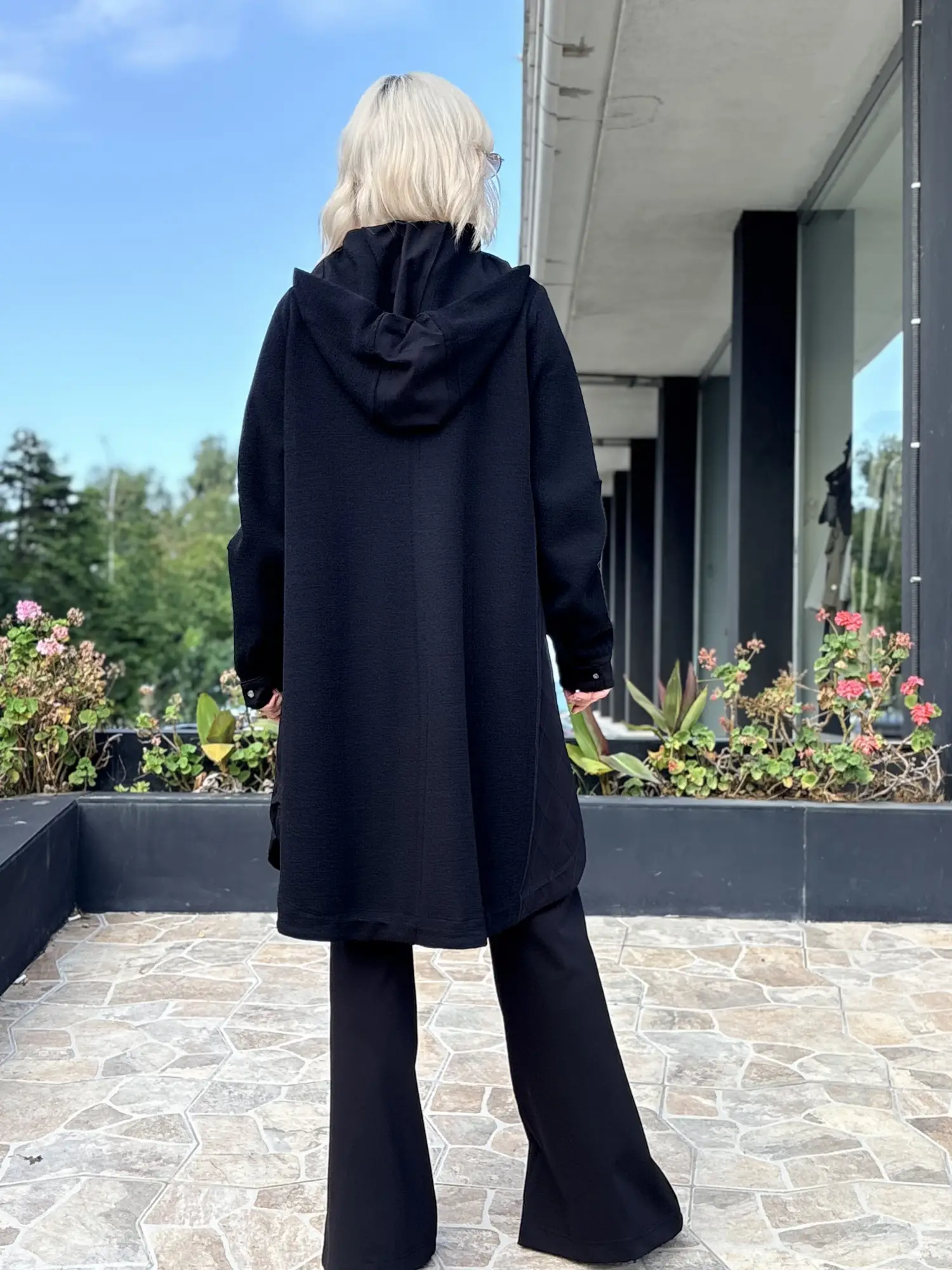 Misswhence Kapüşonlu Nevür Detaylı Kumlu Örme Kap 40401