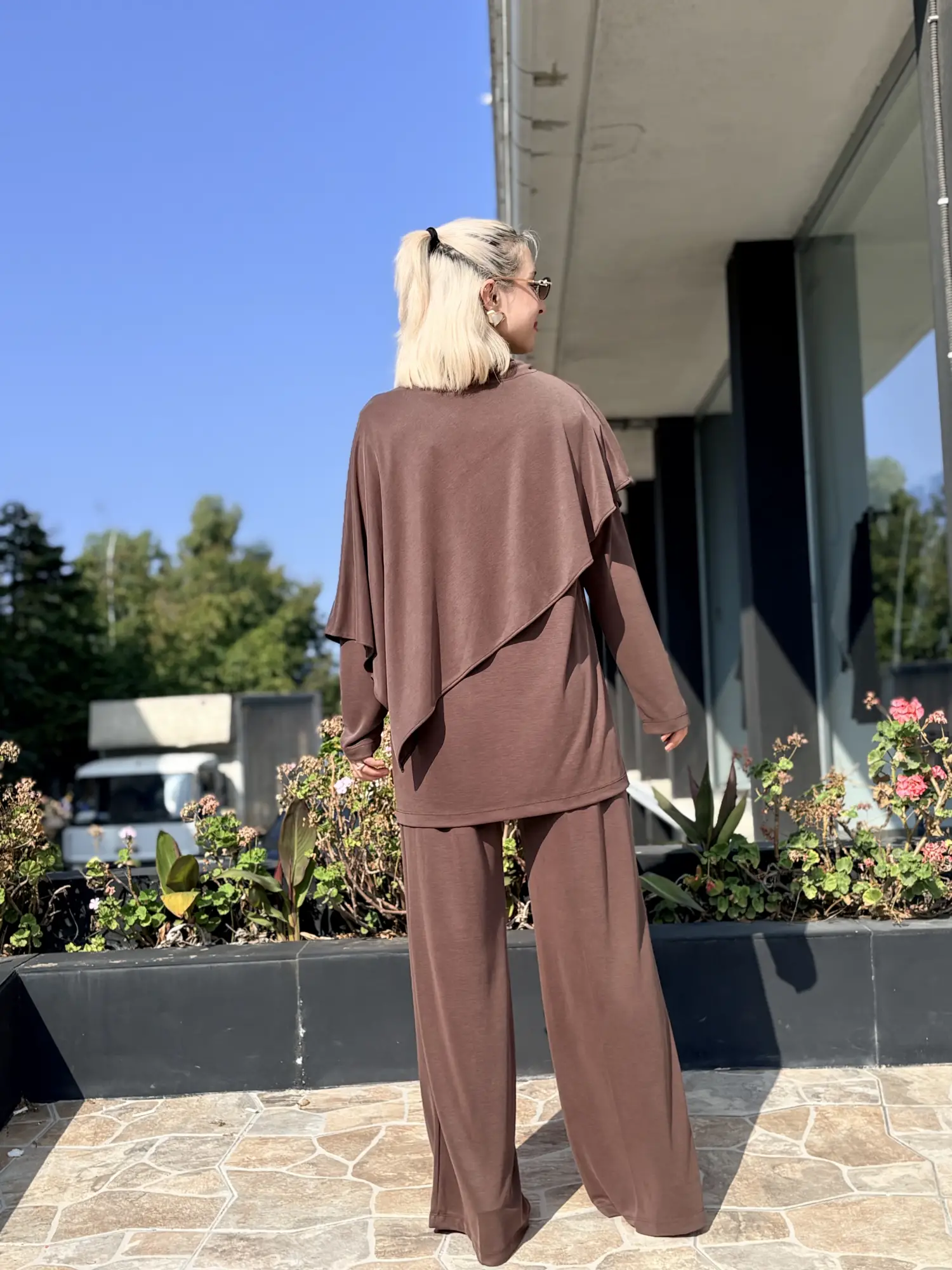 Qupra Panço Kombinli Modal Pike Kumaş Tunik Pantolon Takım WAF2276