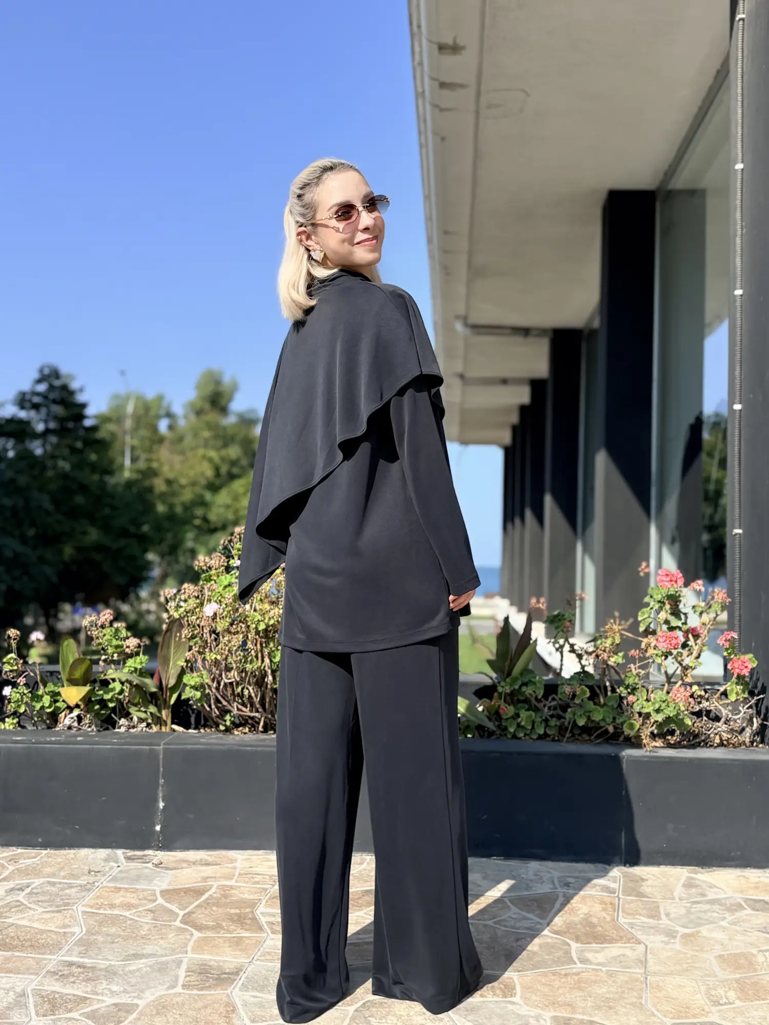 Qupra Panço Kombinli Modal Pike Kumaş Tunik Pantolon Takım WAF2276