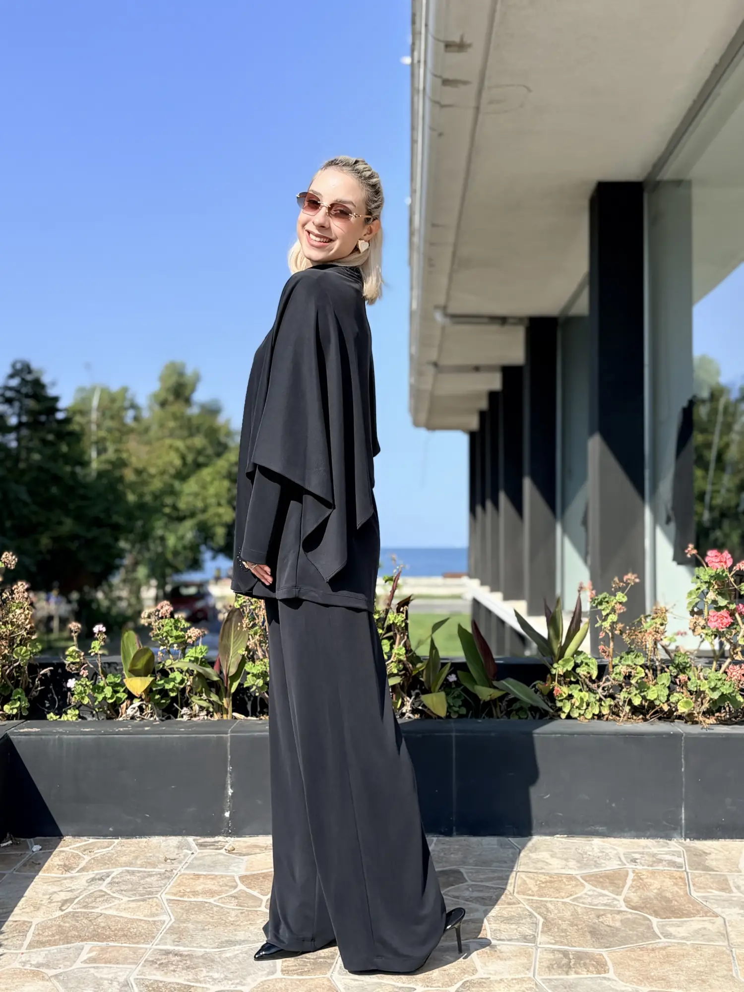 Qupra Panço Kombinli Modal Pike Kumaş Tunik Pantolon Takım WAF2276