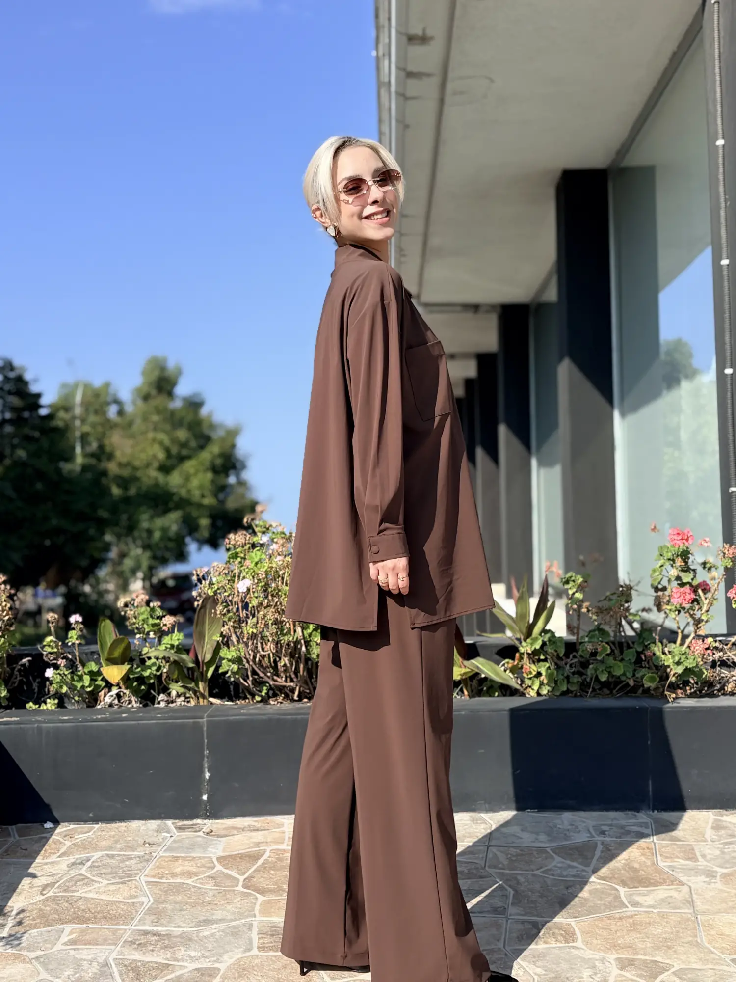 Qupra Nakış Detaylı Cepli Gömlek Pantolon Takım WAF22110