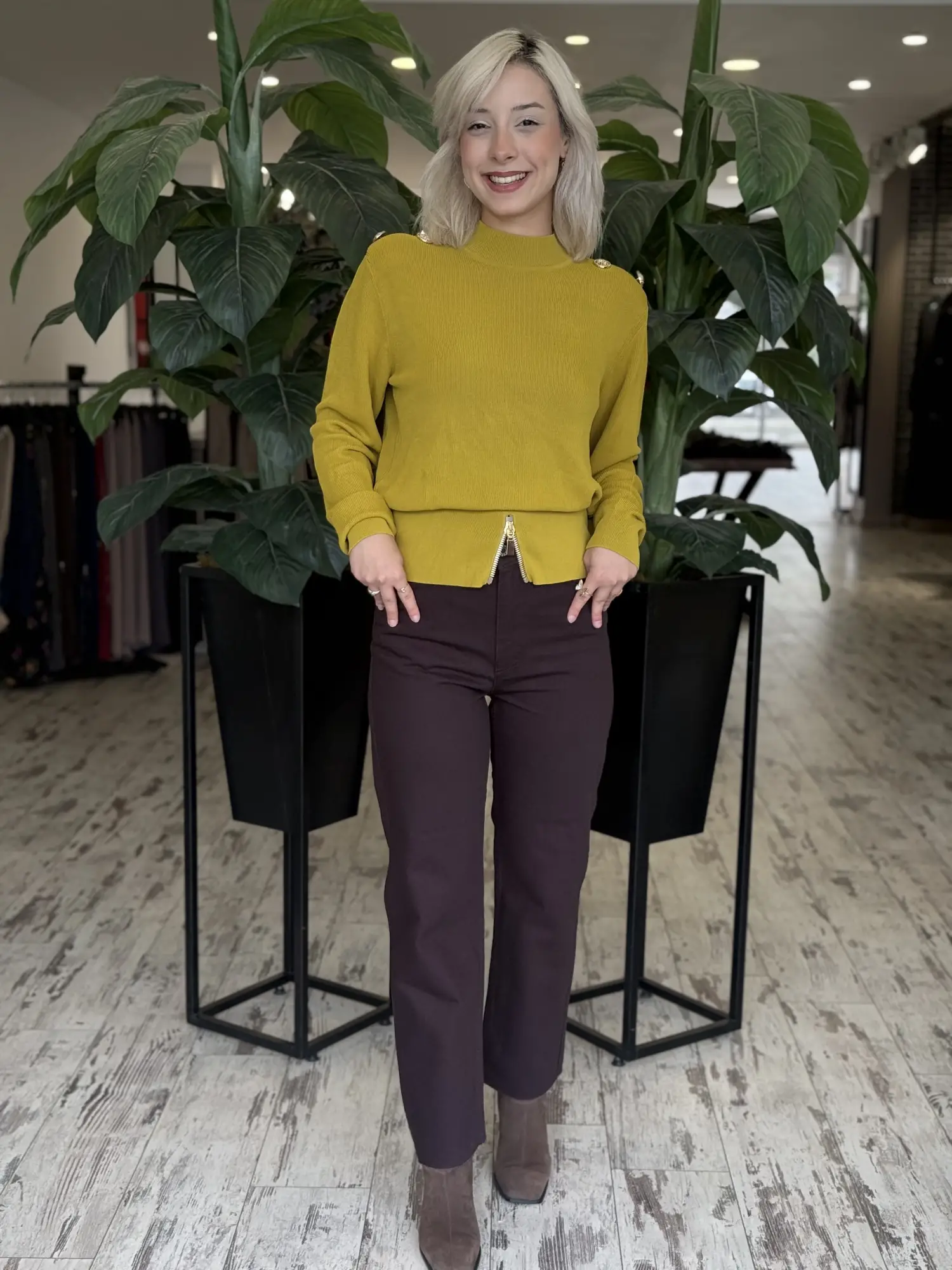 QooQ Store Kesik Paça Straight Jean Pantolon 27FW332