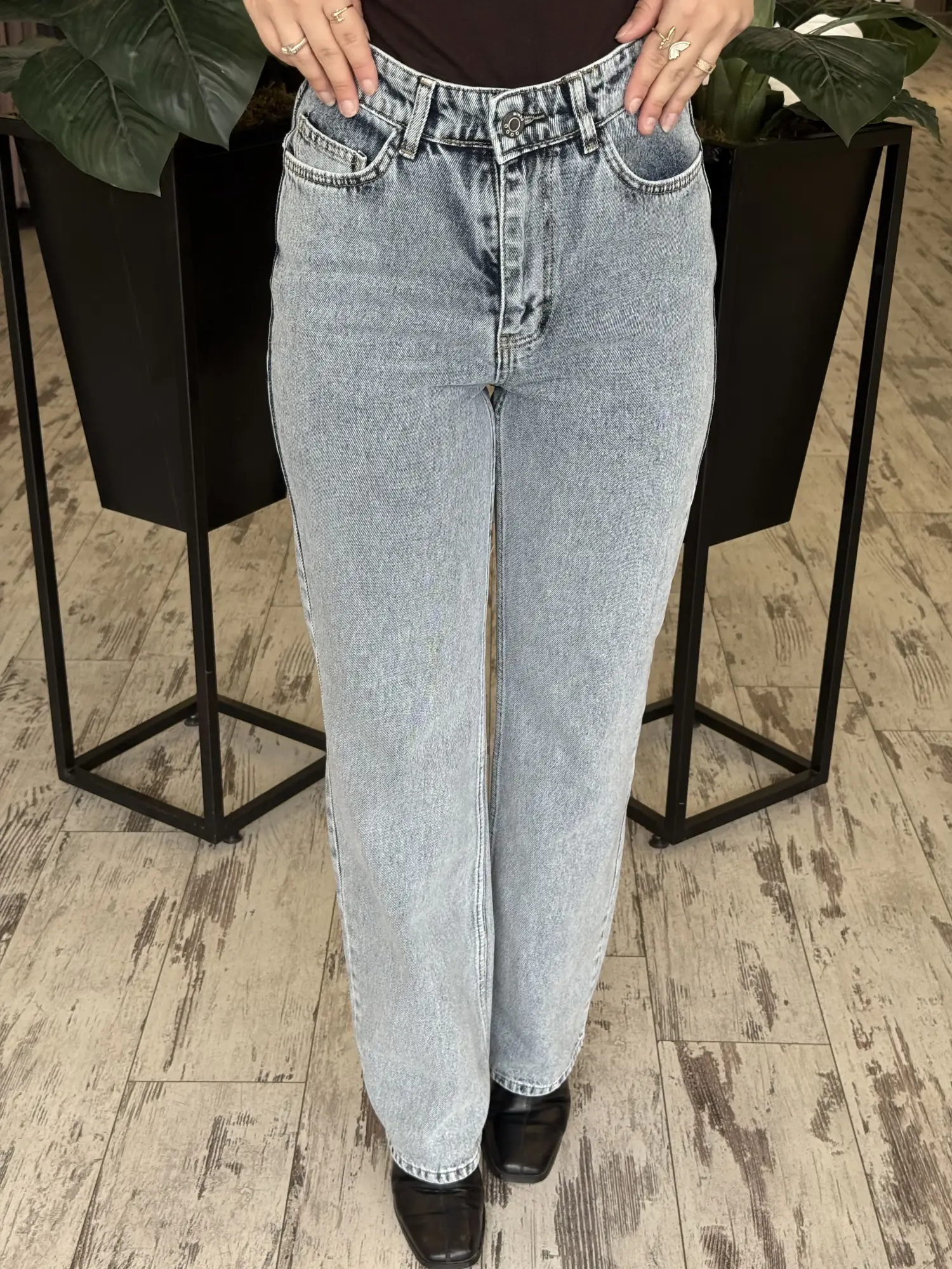 QooQ Store Kesik Paça Straight Jean Pantolon 27FW332